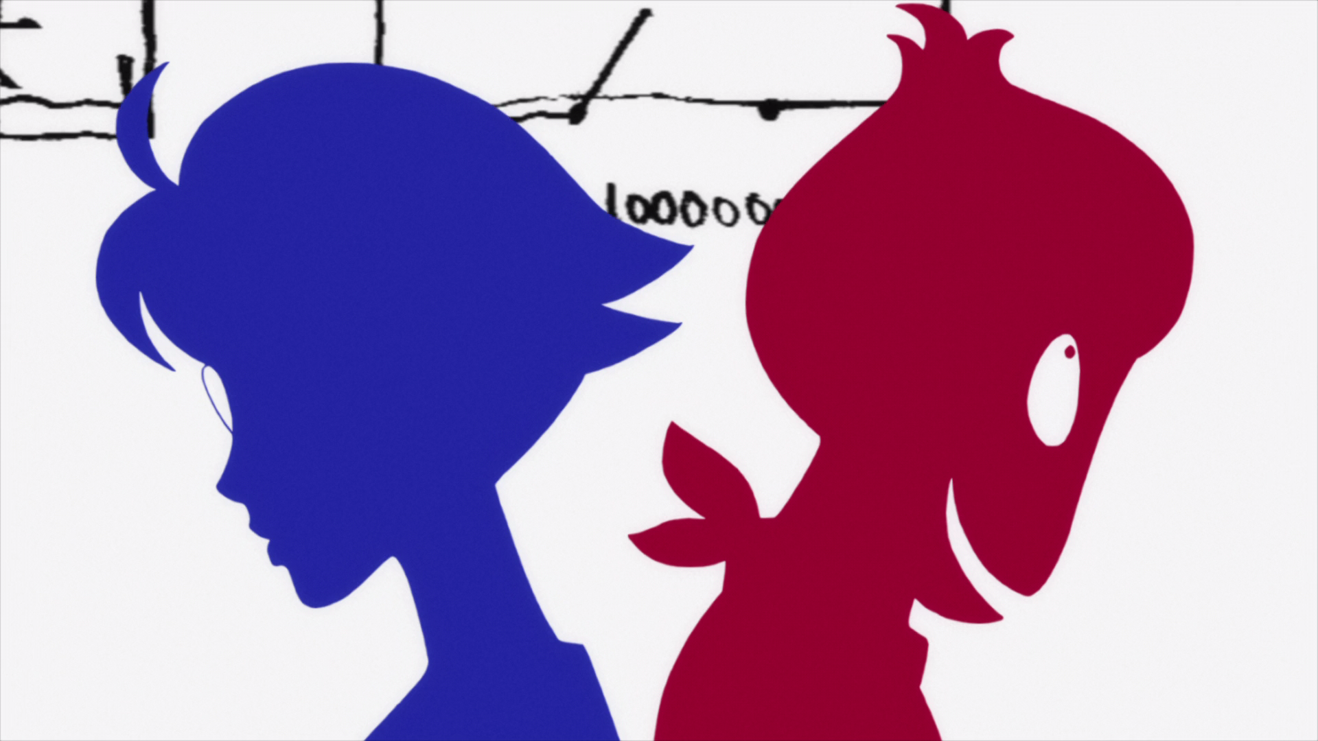 The Tatami Galaxy: Watashi and Ozu Silhouettes HD Wallpaper