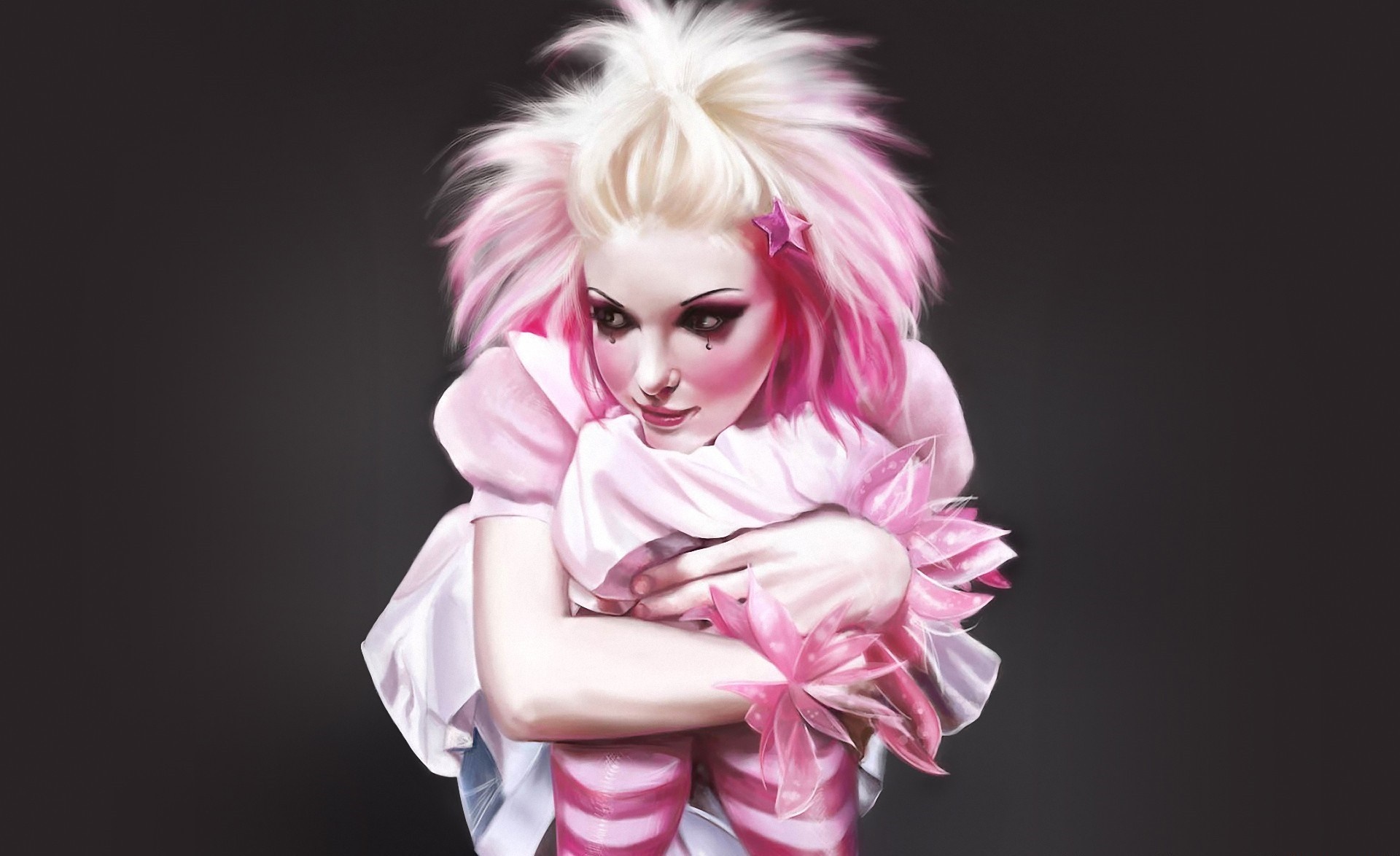 Anime girl with pink hair and costume HD Wallpaper