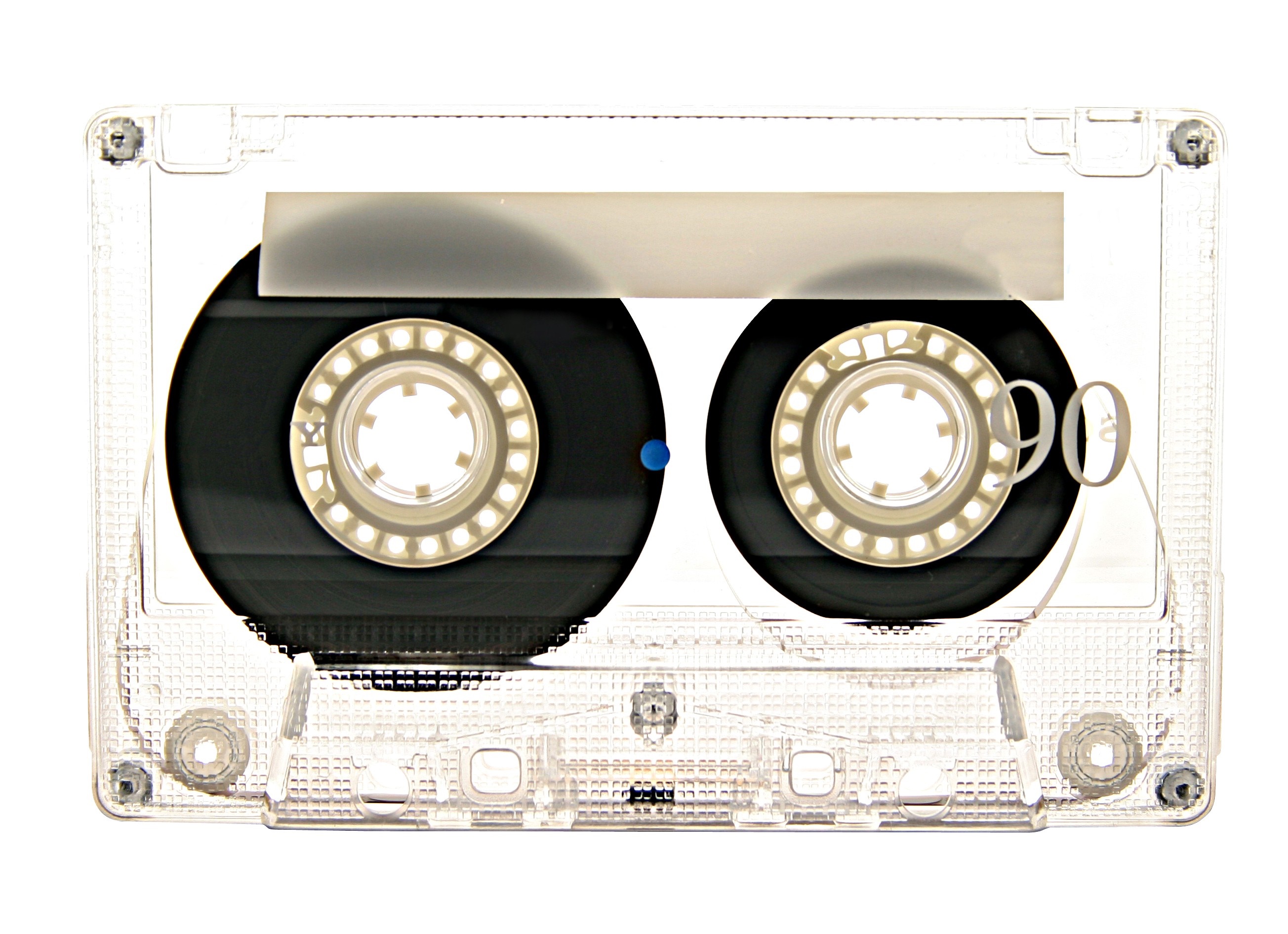 Transparent cassette tape with label '90' HD Wallpaper
