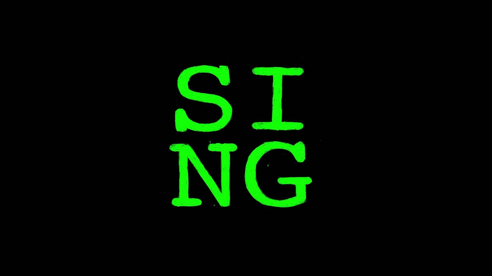 The word SING in green typography HD Wallpaper