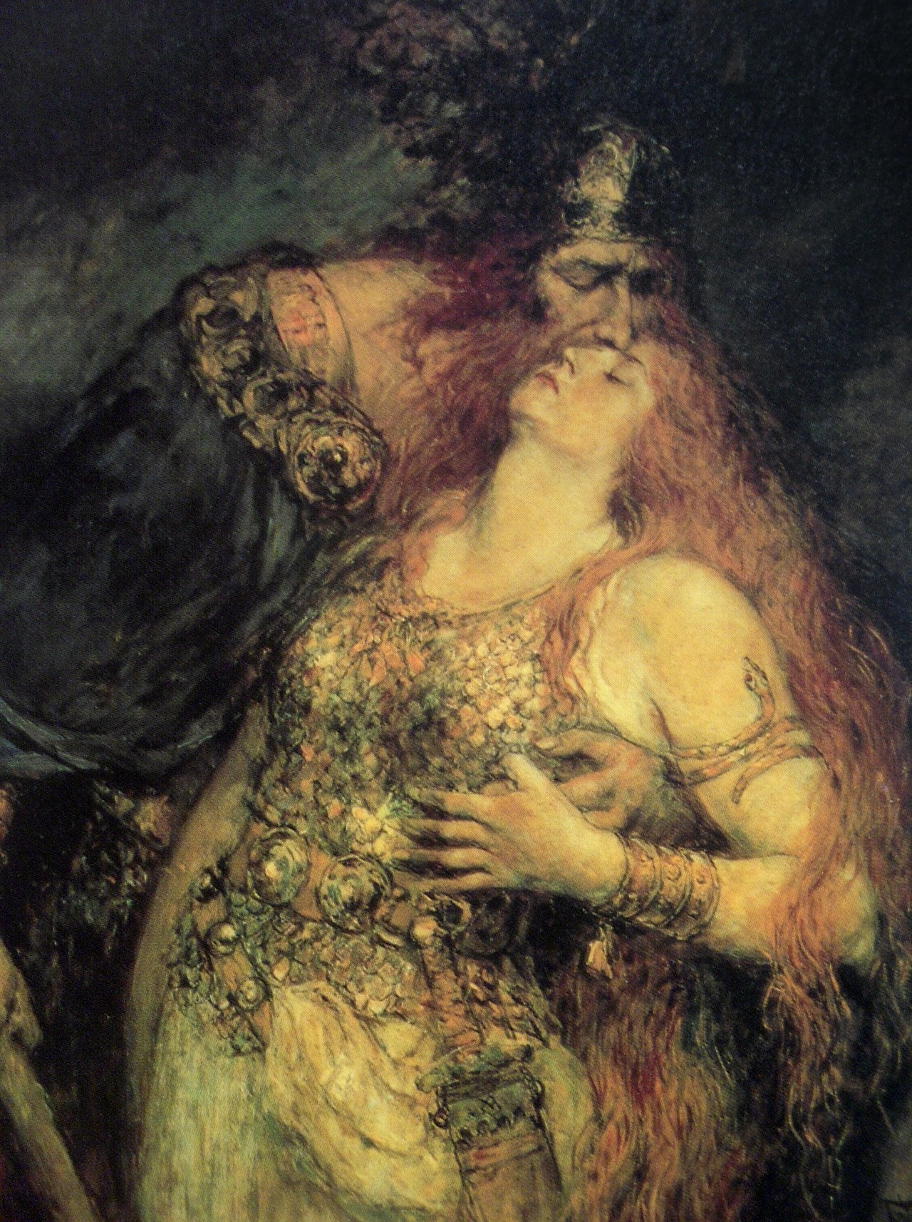 Painting of a Viking couple HD Wallpaper