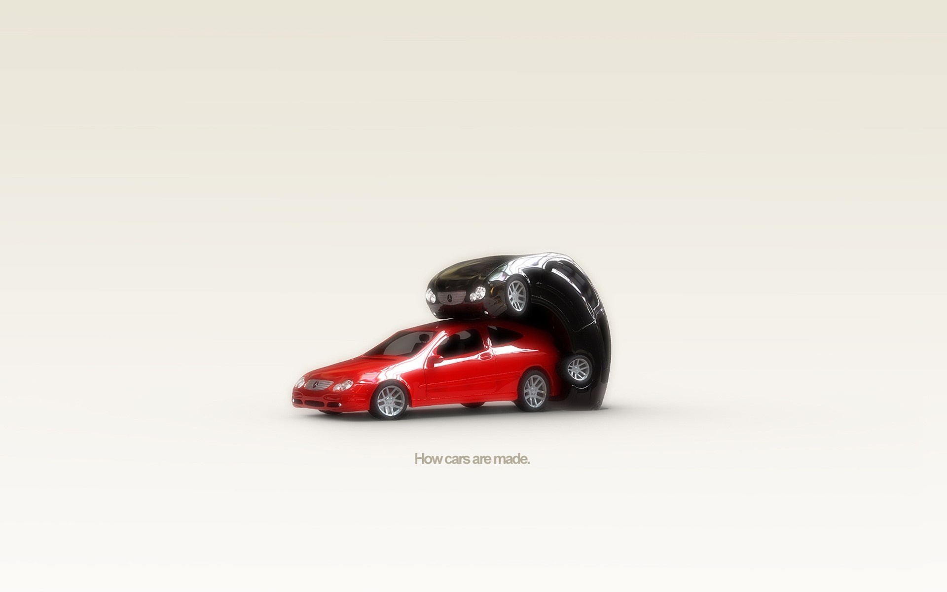 Miniature cars simulating reproduction HD Wallpaper