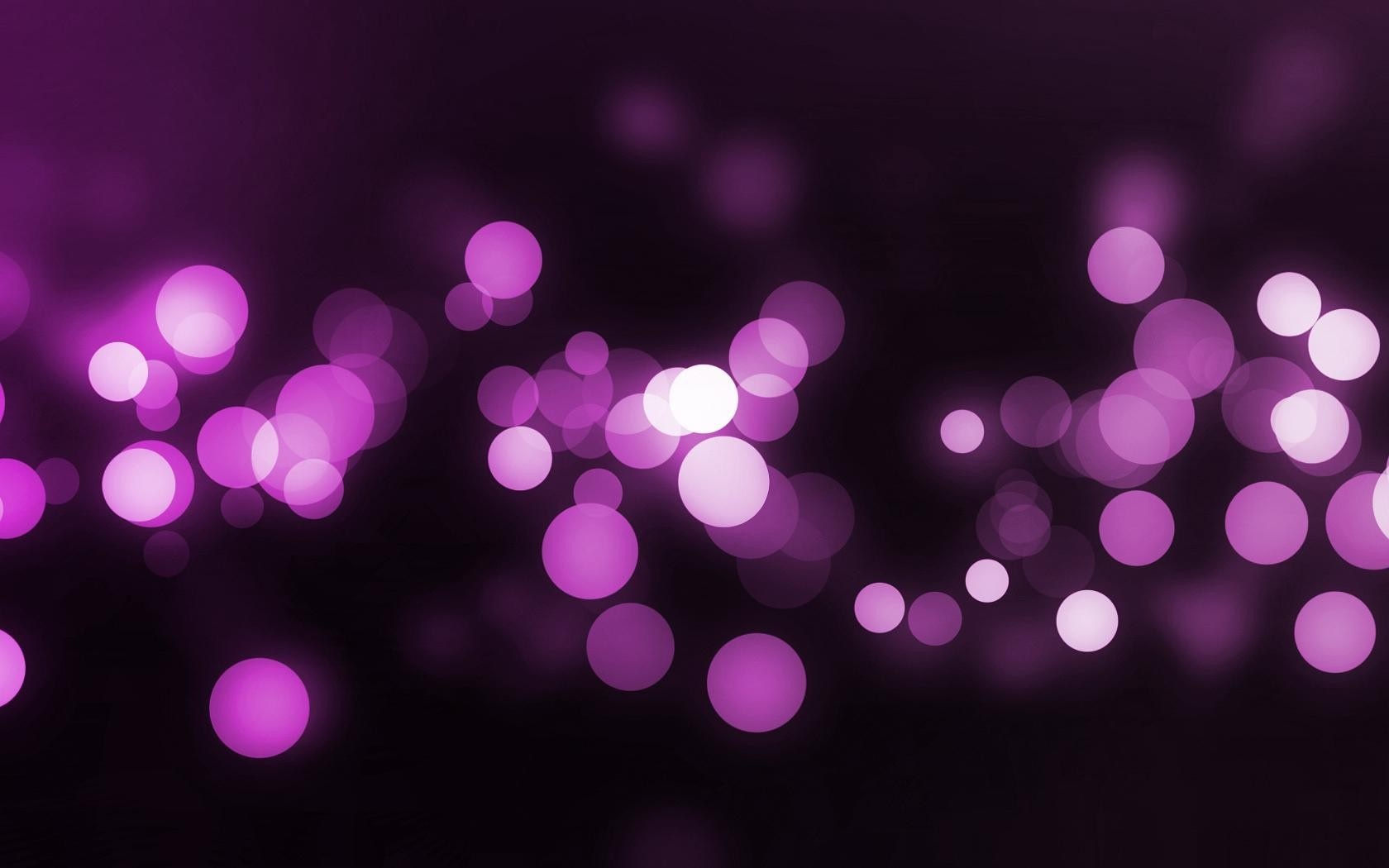Purple bokeh lights on a dark background HD Wallpaper