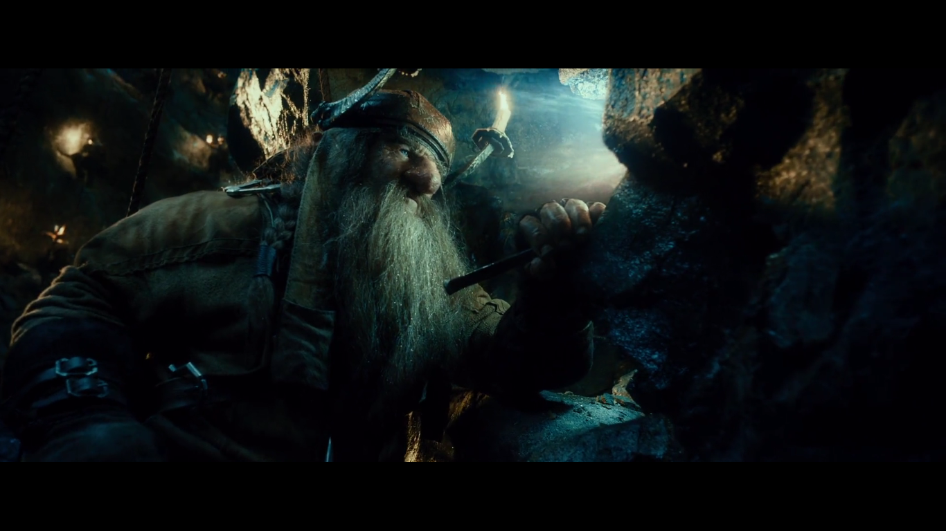 Dwarf from The Hobbit in a dark cave HD Wallpaper