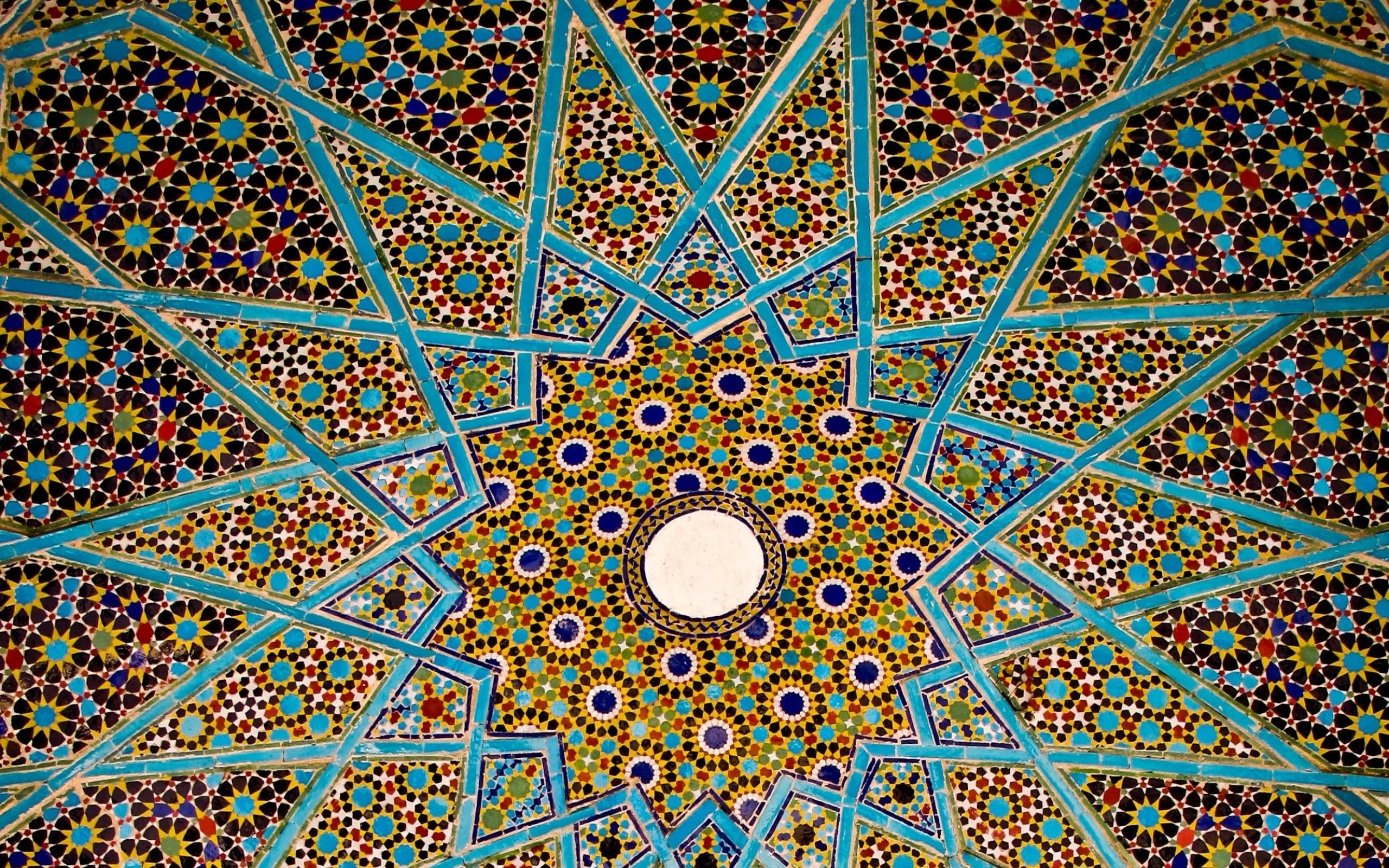 Intricate geometric tile pattern in Iran HD Wallpaper
