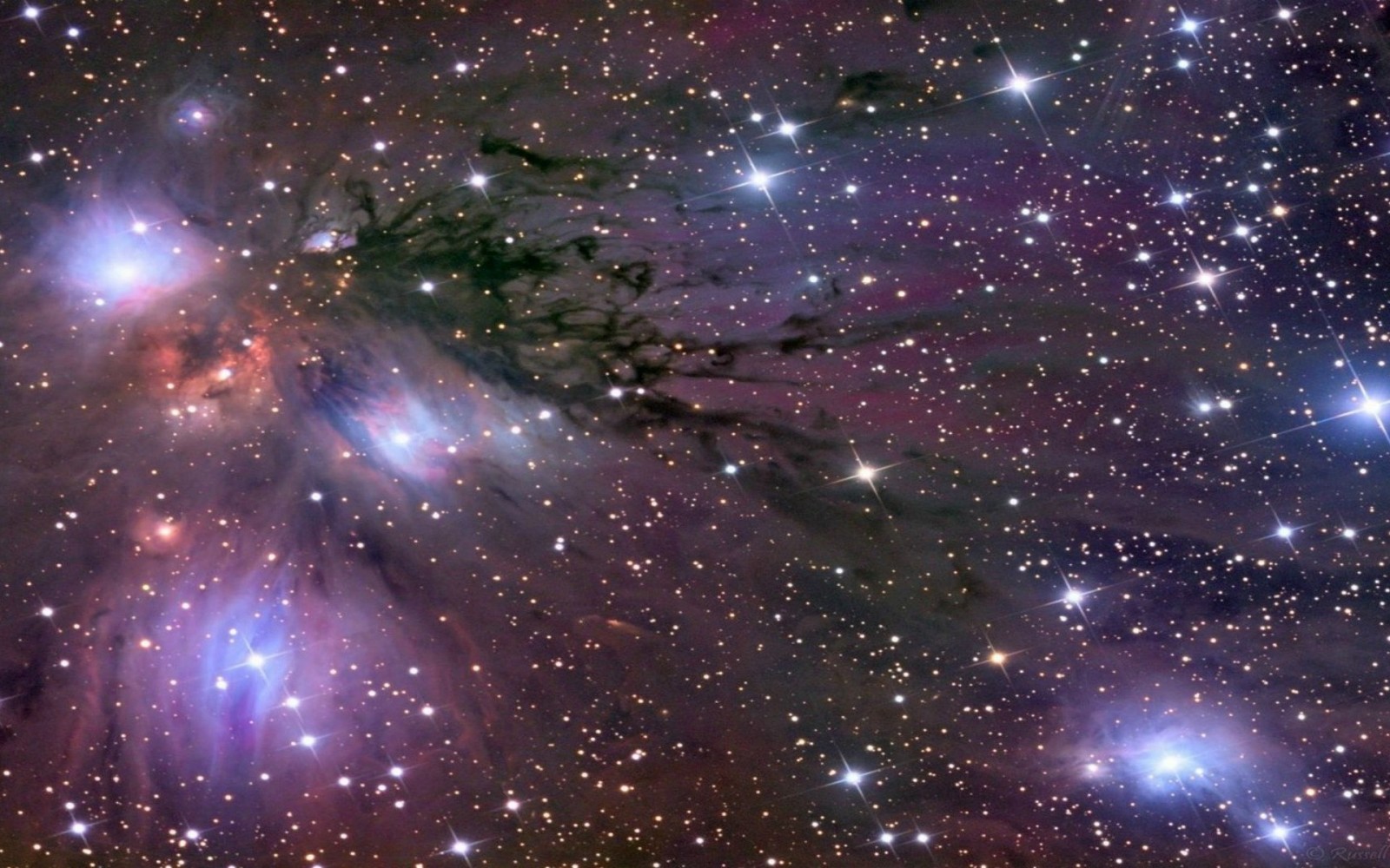 Nebula and stars in outer space HD Wallpaper