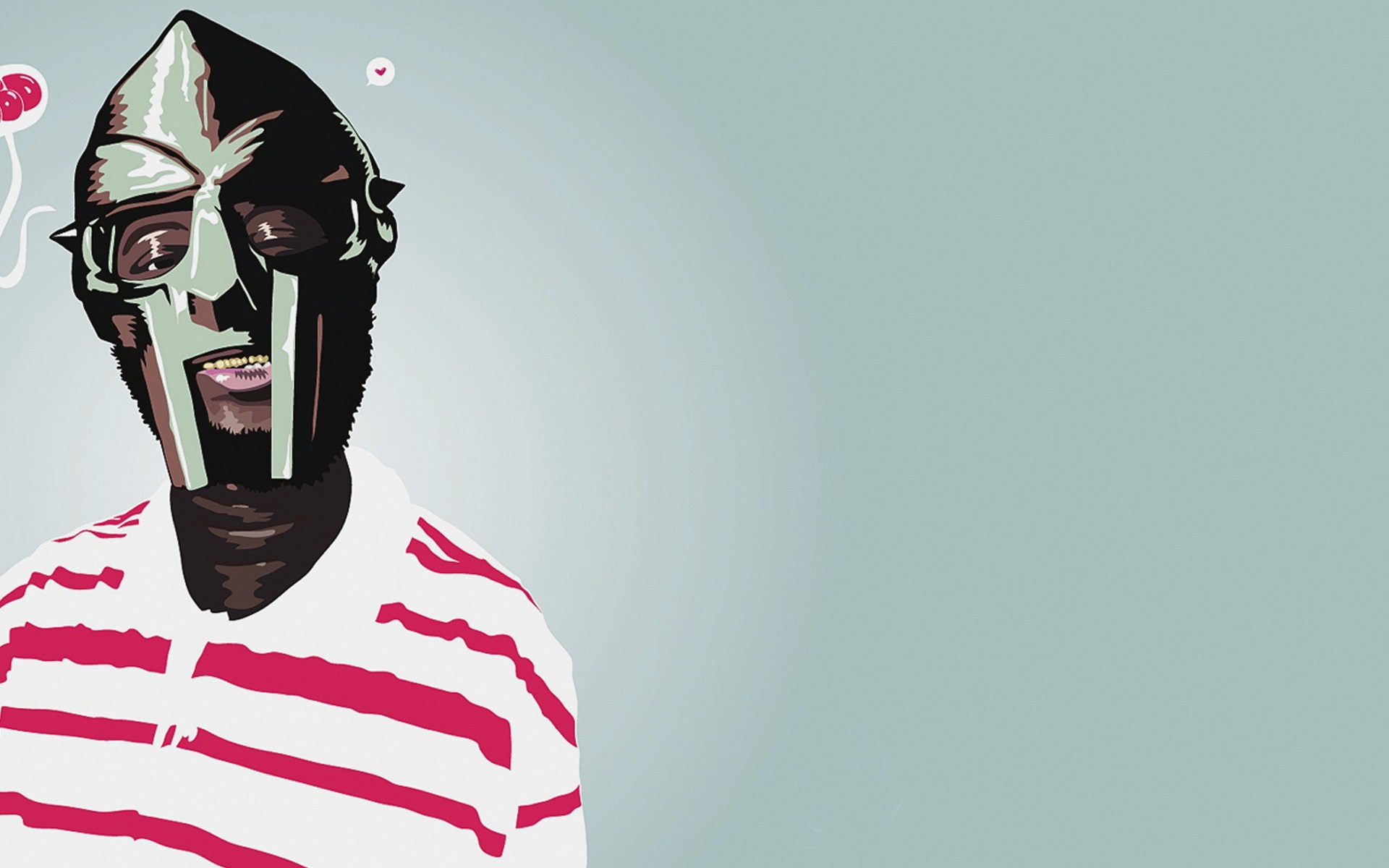 MF DOOM wearing a mask and striped shirt HD Wallpaper