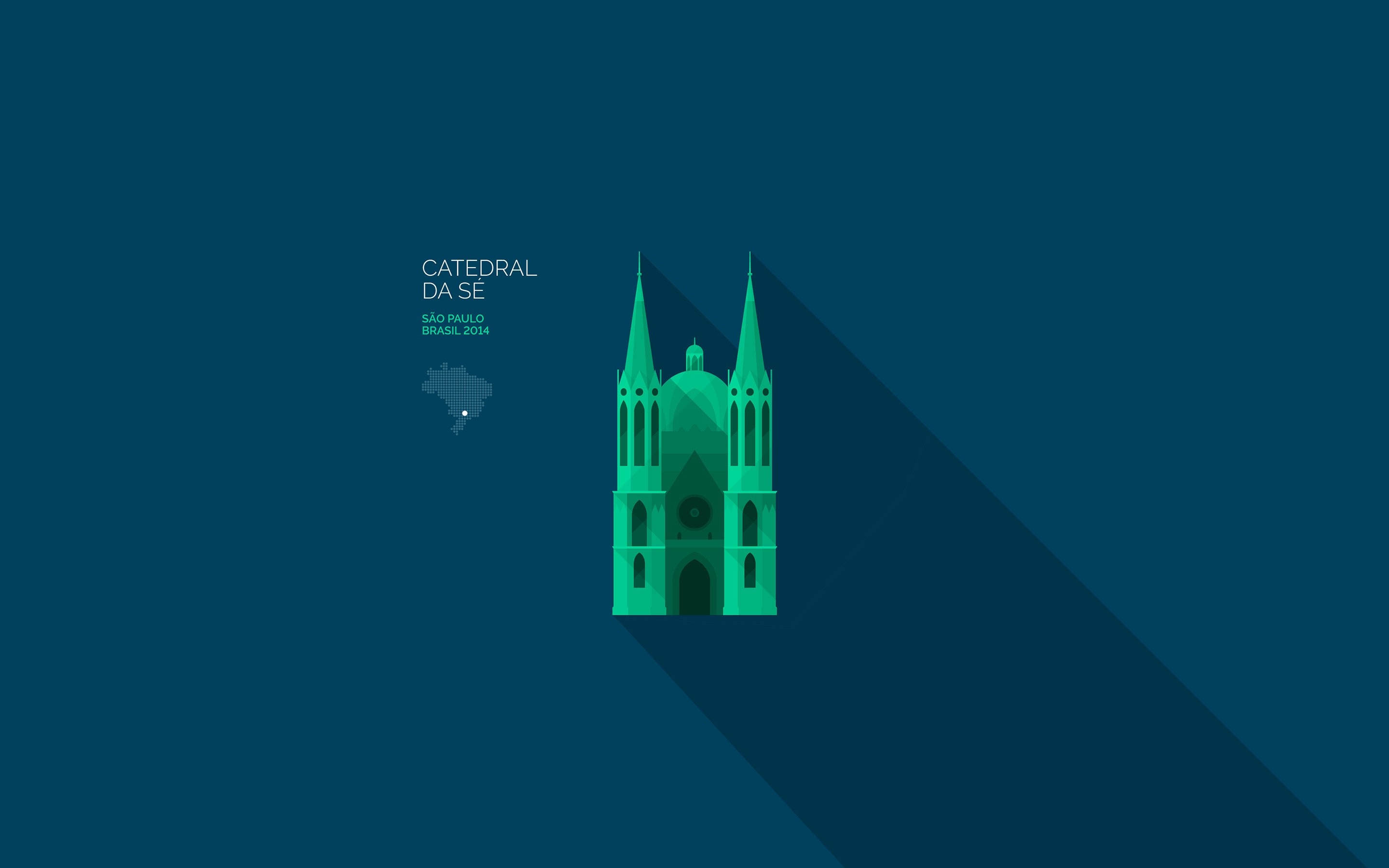 Catedral da Sé, São Paulo, Brasil 2014 Illustration HD Wallpaper