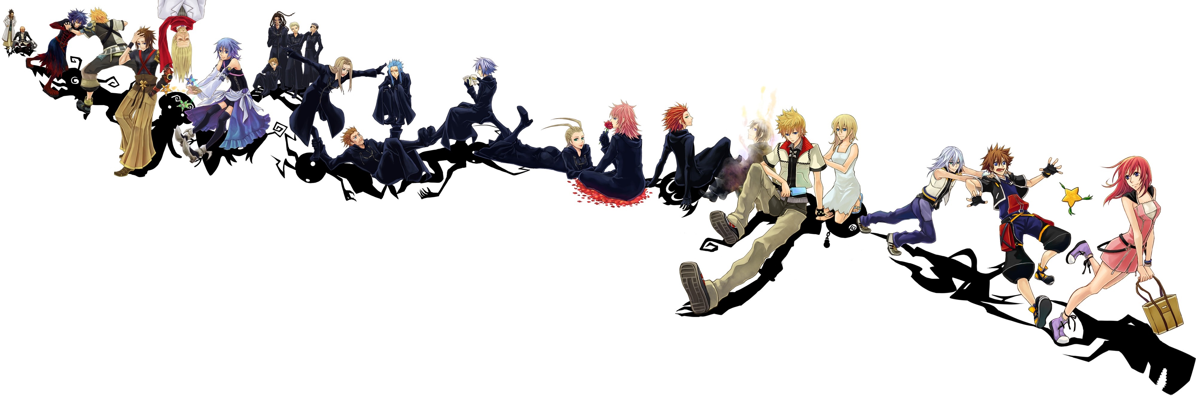 Kingdom Hearts characters and Nobodies HD Wallpaper