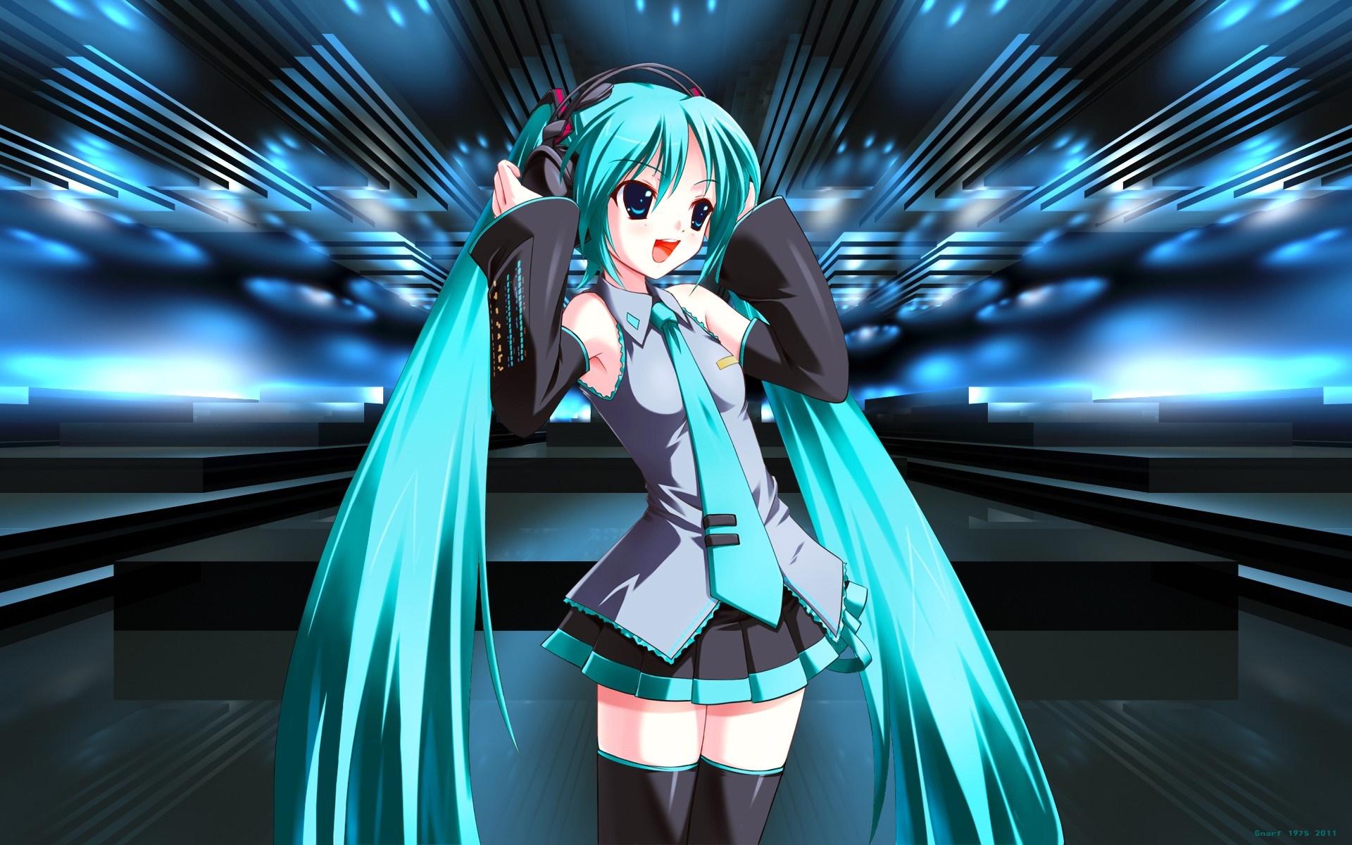 Hatsune Miku from Vocaloid HD Wallpaper