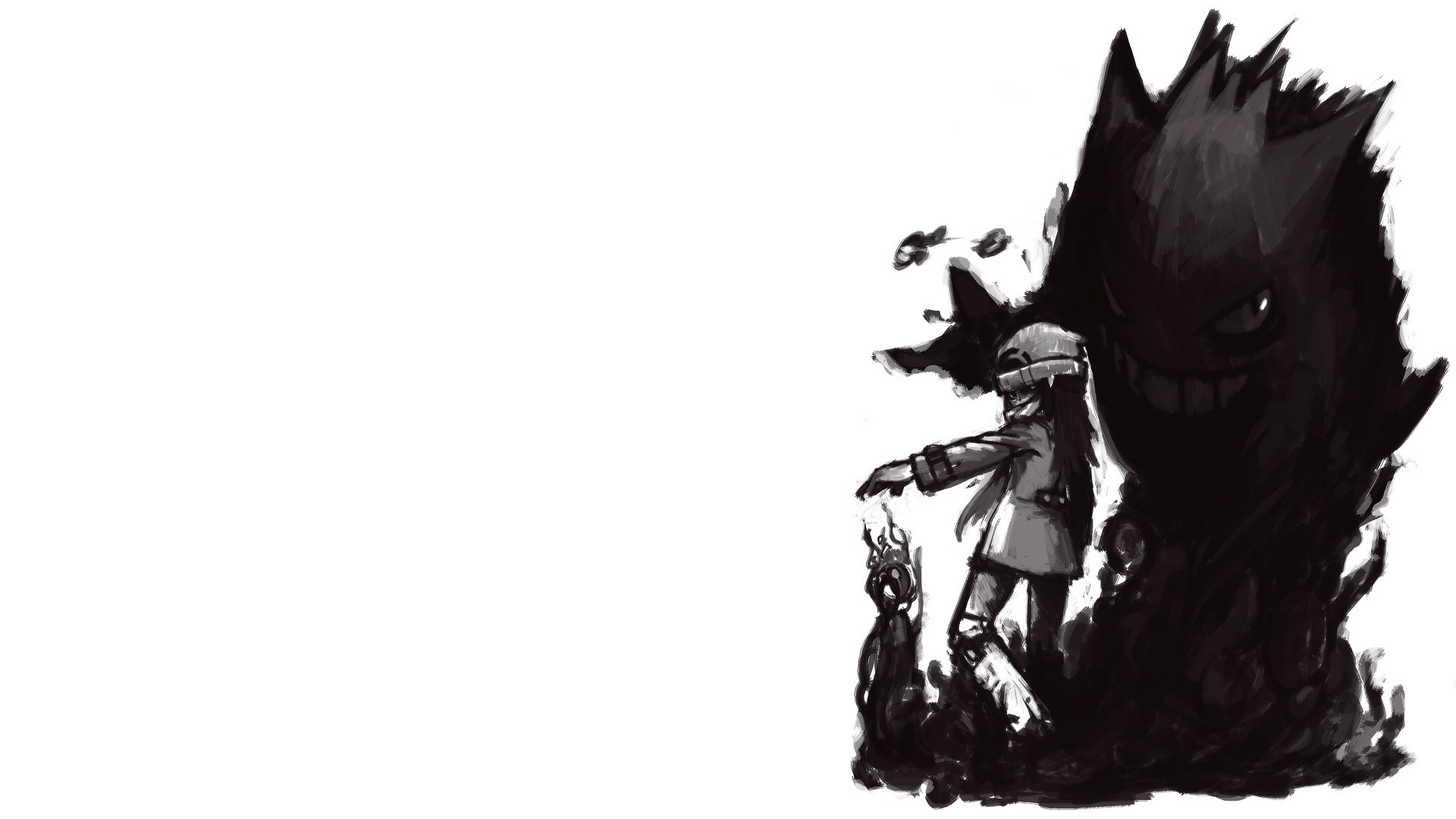Gengar and a trainer from Pokemon HD Wallpaper