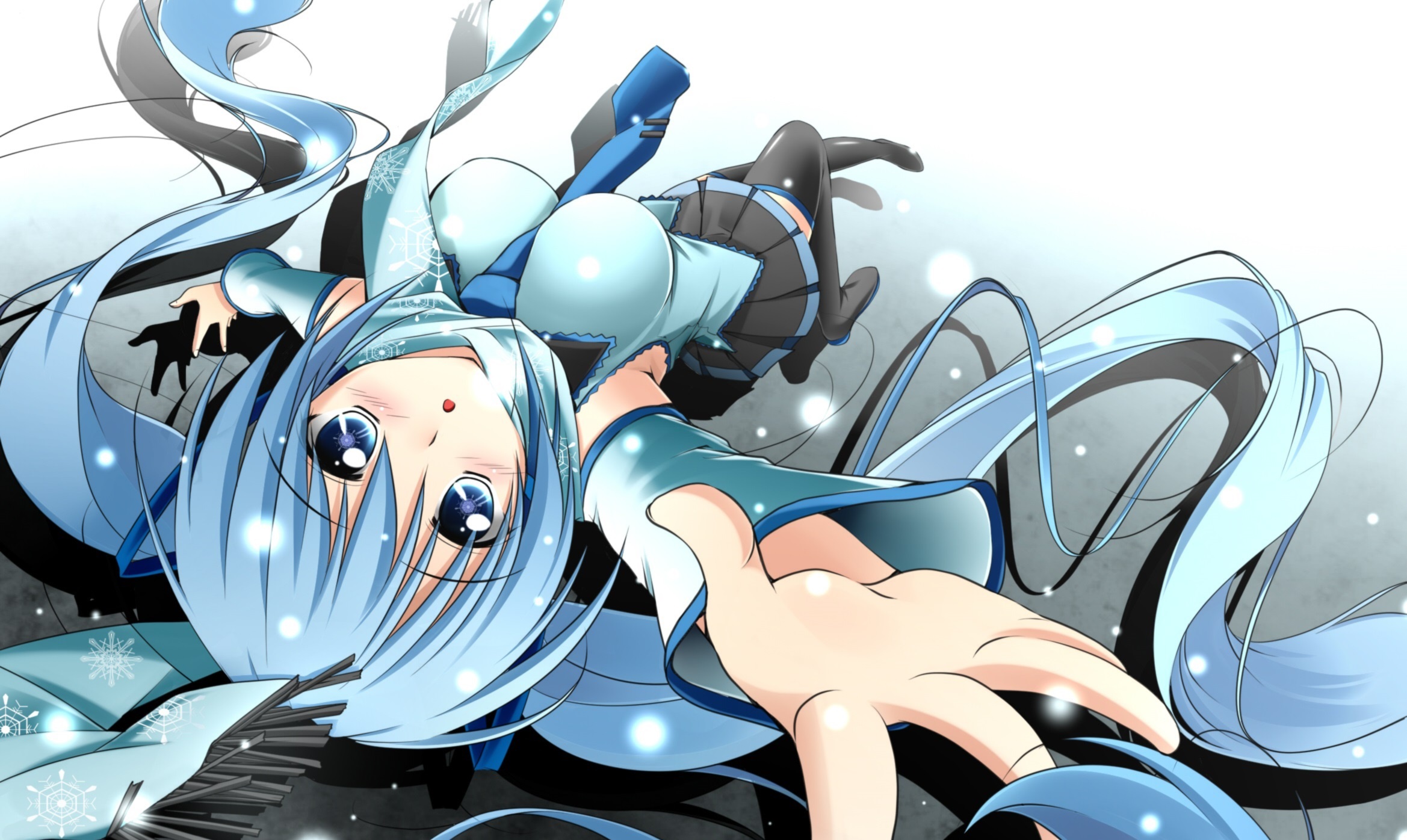 Hatsune Miku in winter outfit HD Wallpaper