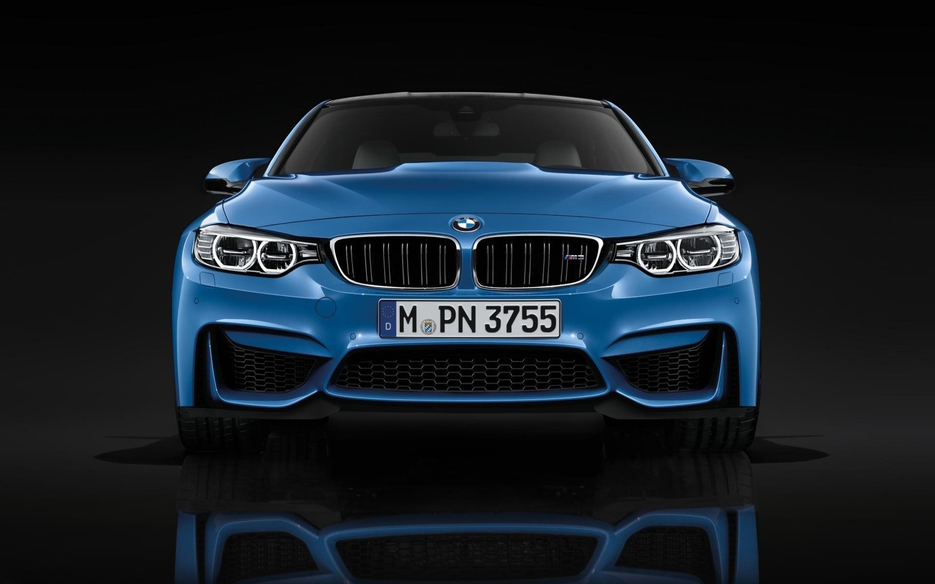 Blue BMW M3 Coupe with License Plate M PN 3755 HD Wallpaper