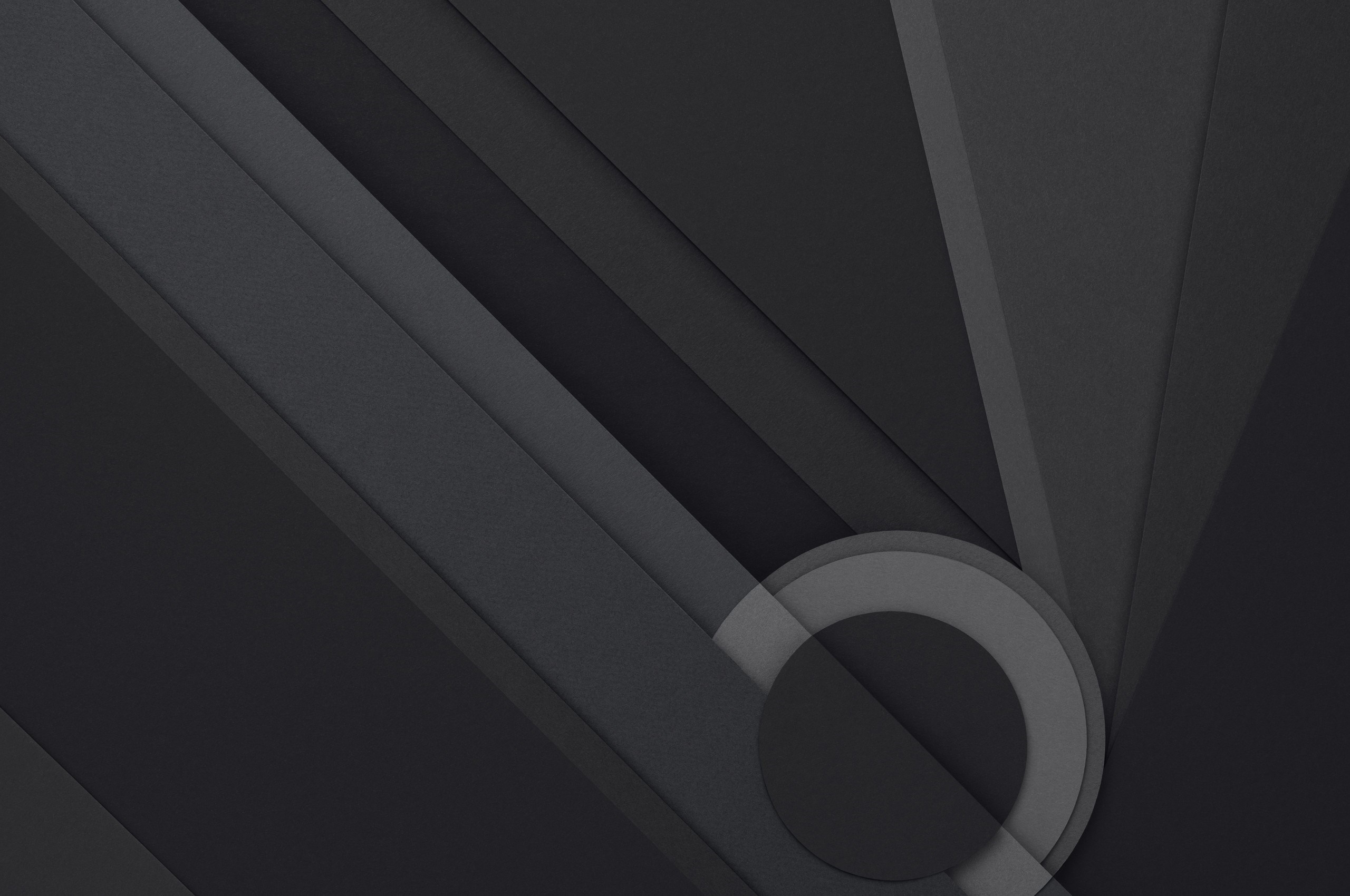 Abstract dark geometric shapes with a circle HD Wallpaper
