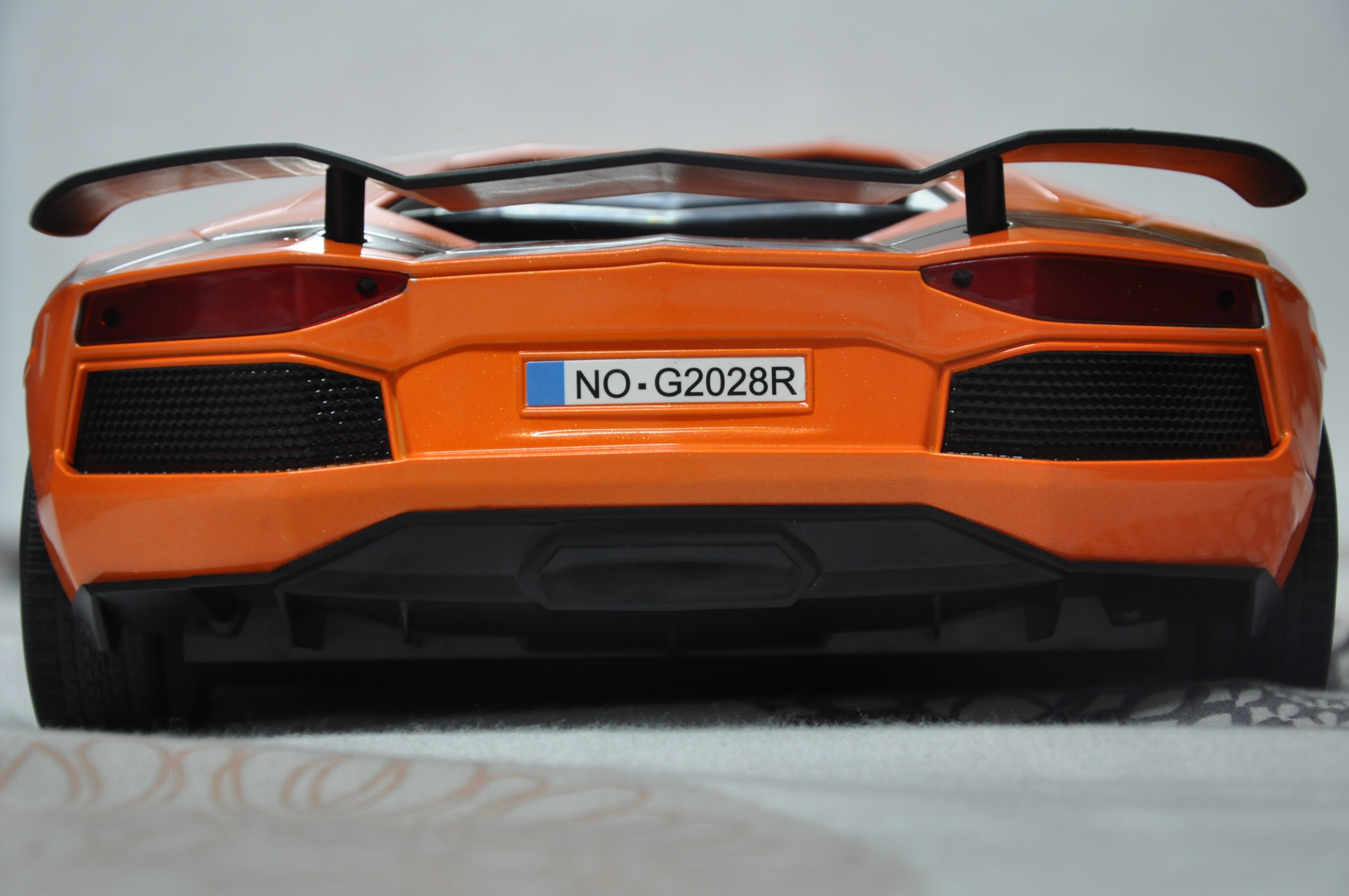 Orange Lamborghini Aventador with license plate NO-G2028R HD Wallpaper