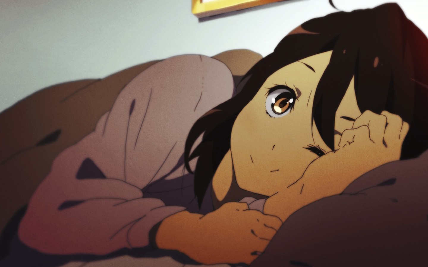 Anime girl lying down HD Wallpaper