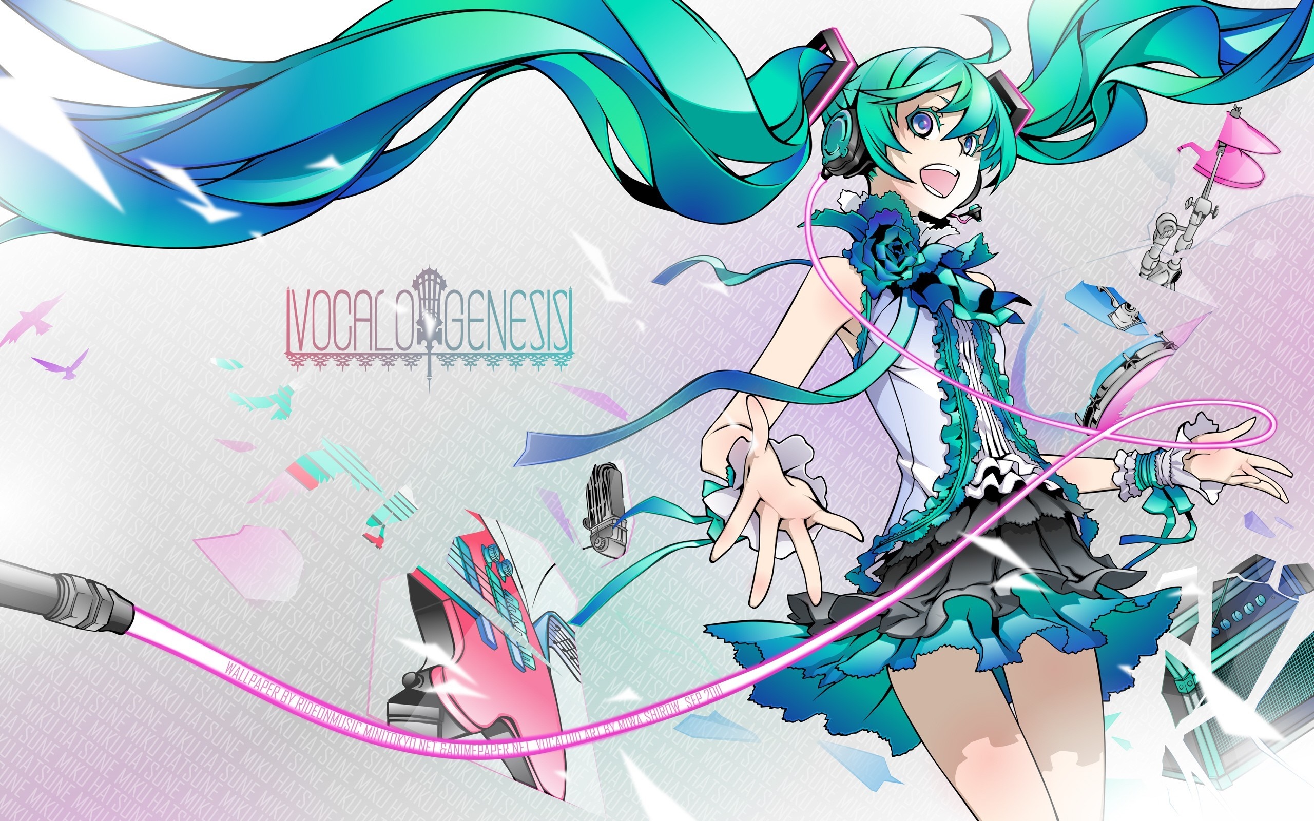 Hatsune Miku from Vocaloid HD Wallpaper