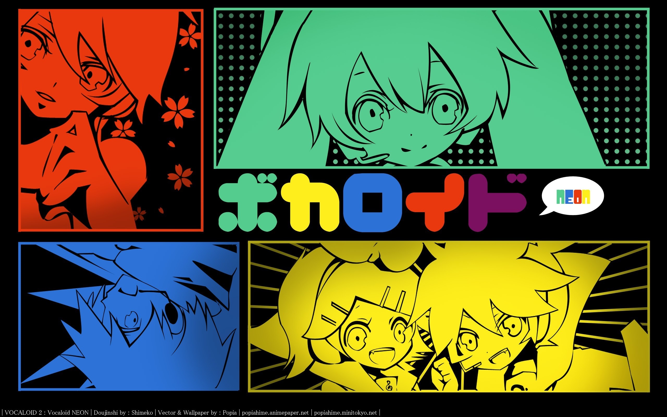 Vocaloid 2: Vocaloid NEON anime poster HD Wallpaper