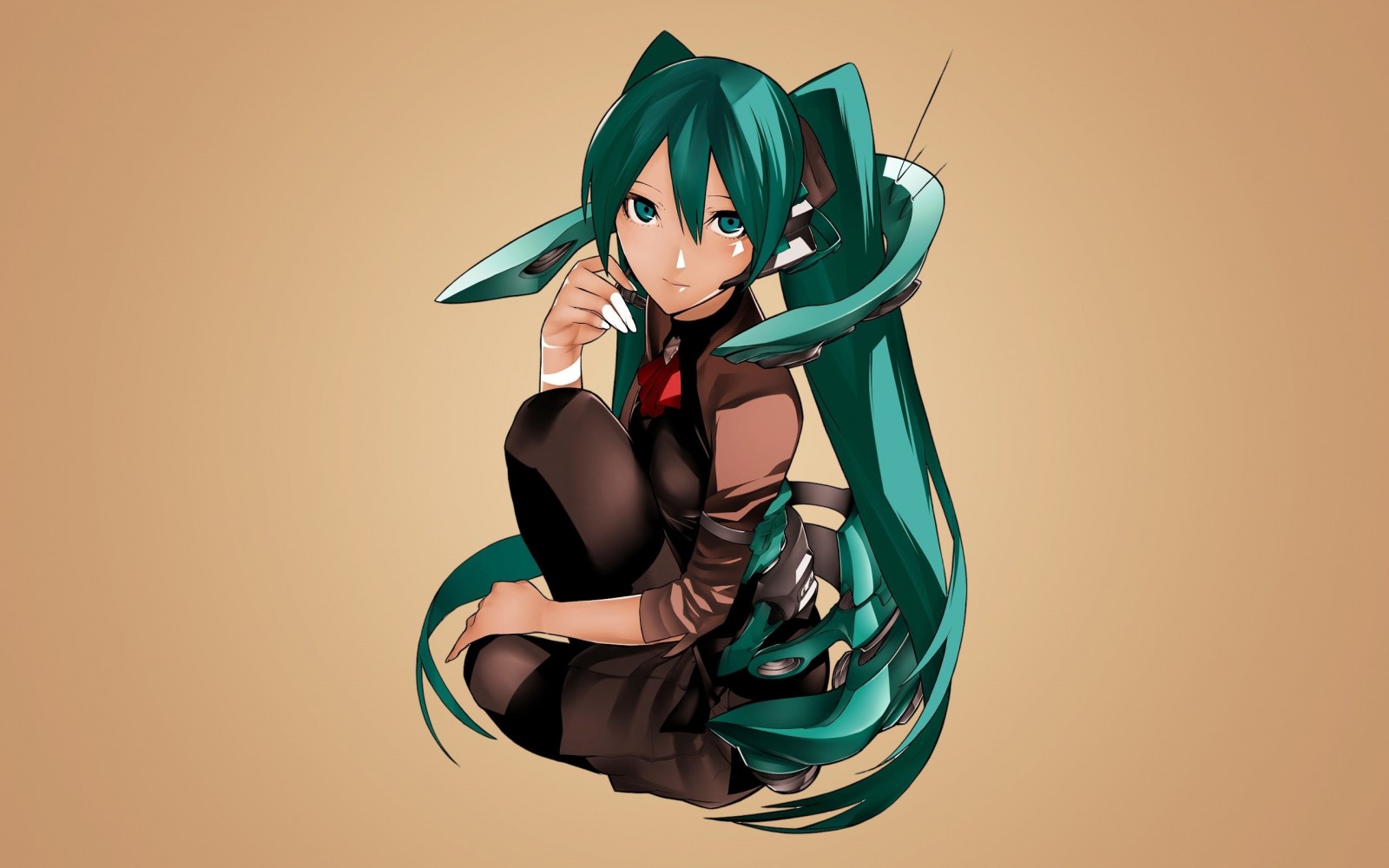 Hatsune Miku from Vocaloid illustration HD Wallpaper