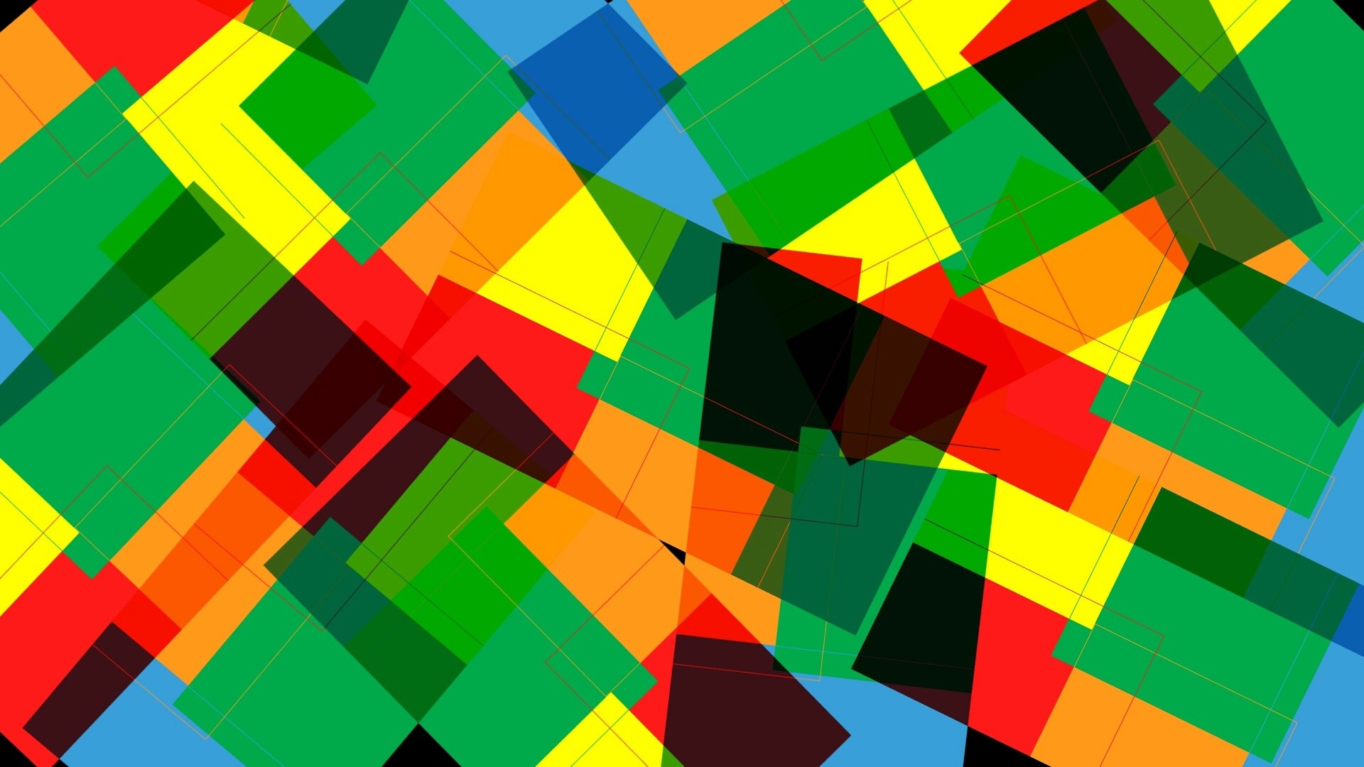 Abstract colorful overlapping geometric shapes HD Wallpaper