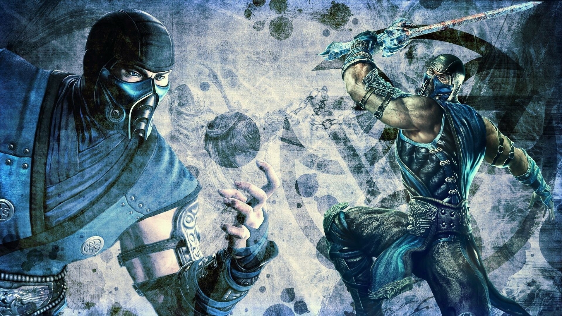 Sub-Zero from Mortal Kombat in combat HD Wallpaper