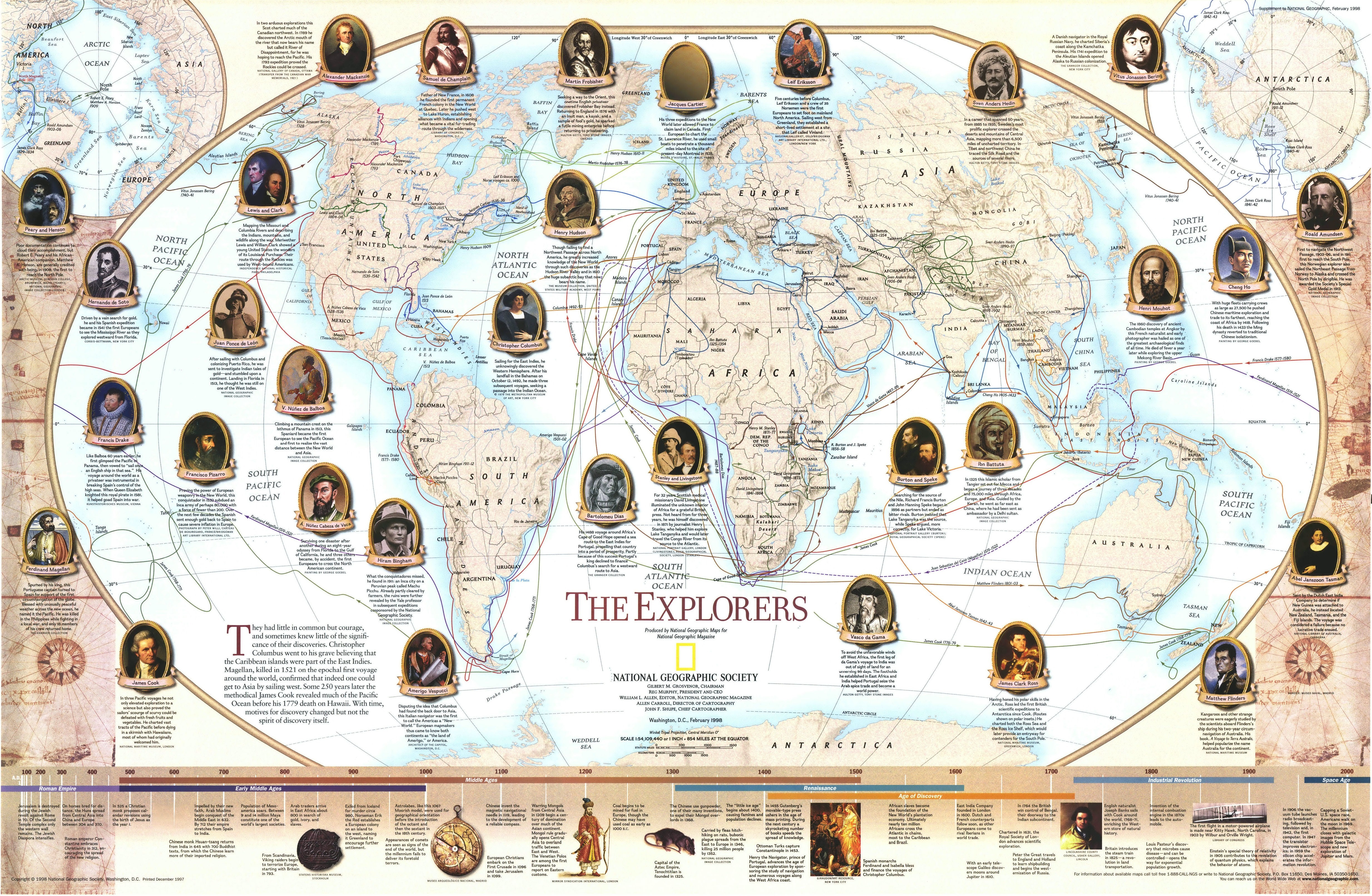 The Explorers National Geographic Map HD Wallpaper