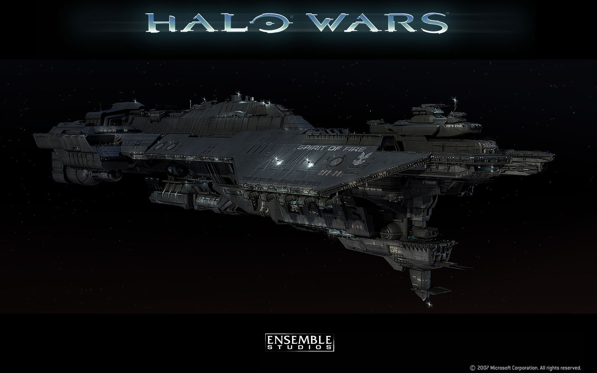 Spirit of Fire Battlecruiser from Halo Wars HD Wallpaper