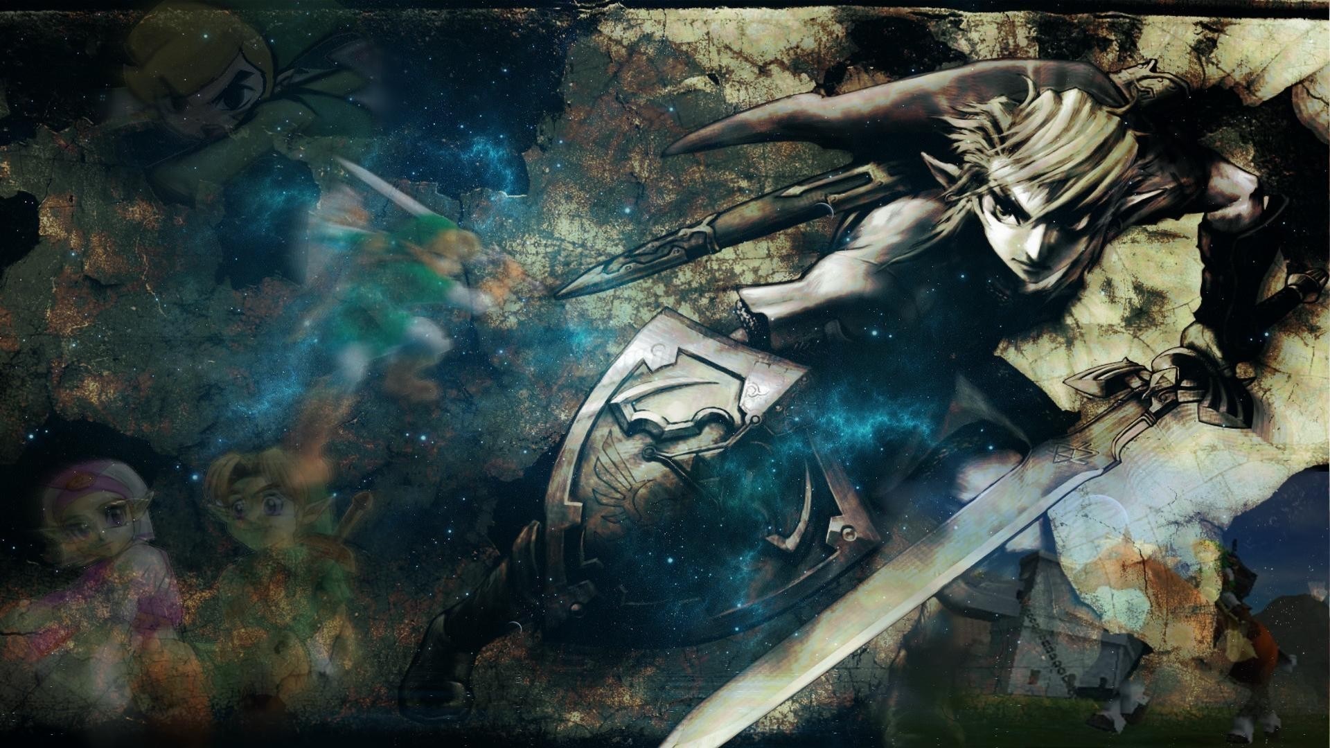 Link from The Legend of Zelda with other characters HD Wallpaper