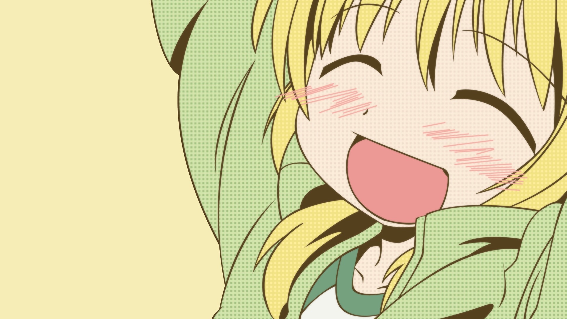 Yuno from Hidamari Sketch smiling HD Wallpaper