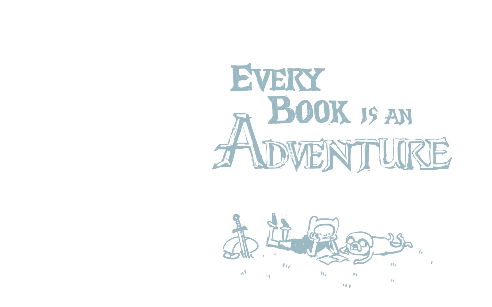 Adventure Time text and characters drawing HD Wallpaper