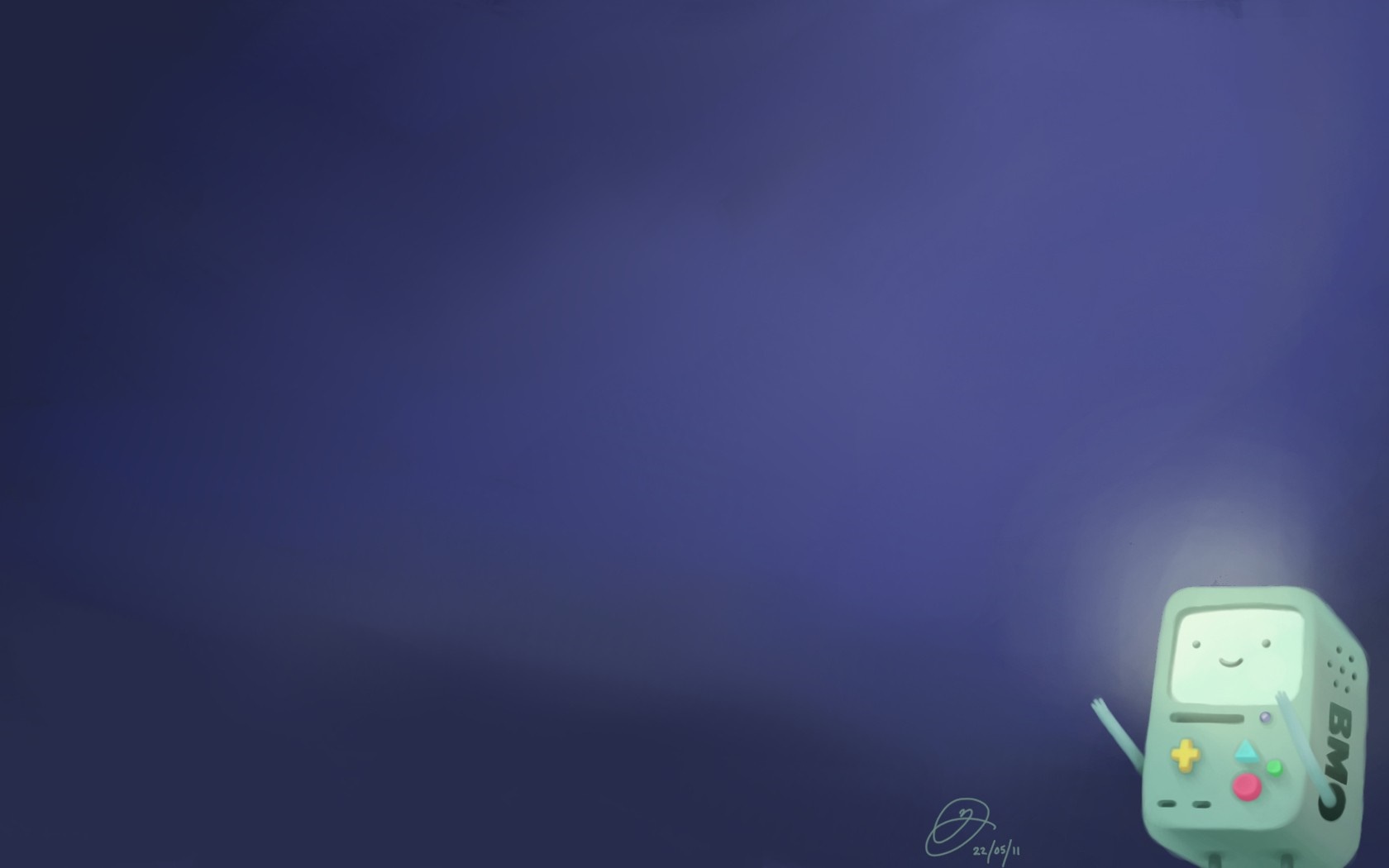 BMO from Adventure Time with lens flare HD Wallpaper