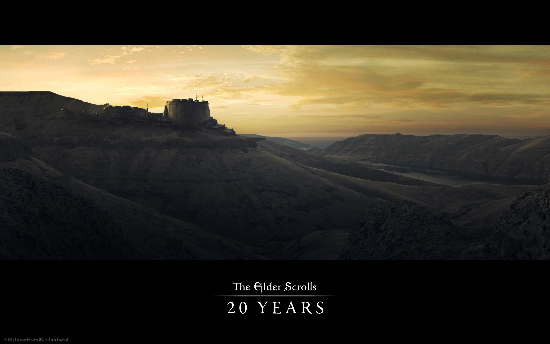 The Elder Scrolls 20 Years landscape with castle HD Wallpaper