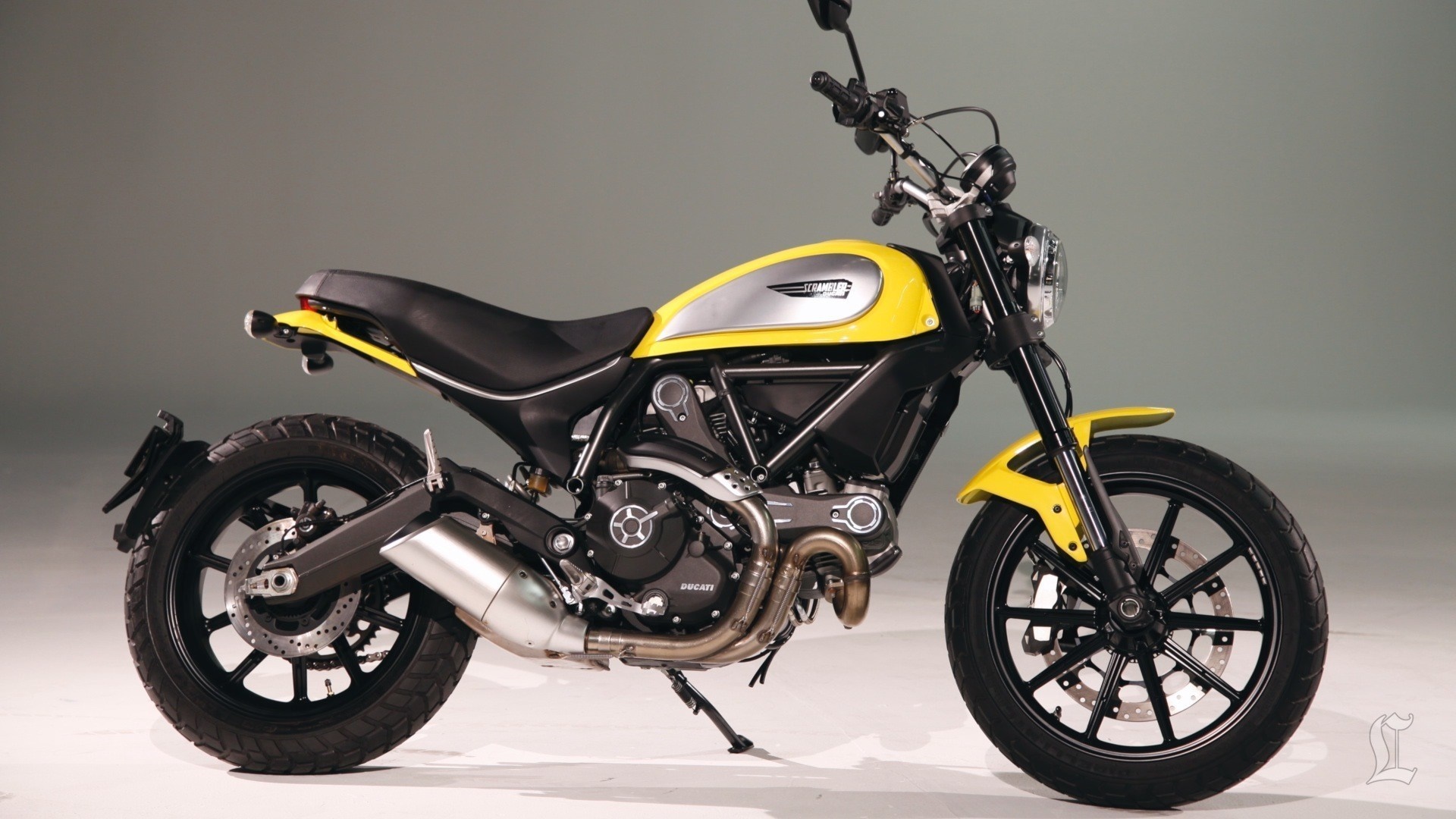 Yellow Ducati Scrambler motorcycle HD Wallpaper