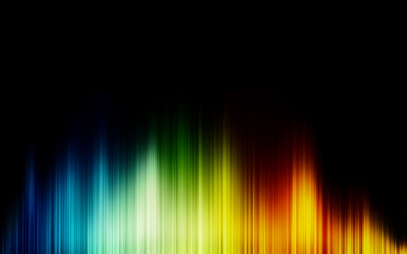Abstract colorful light spectrum on black background HD Wallpaper