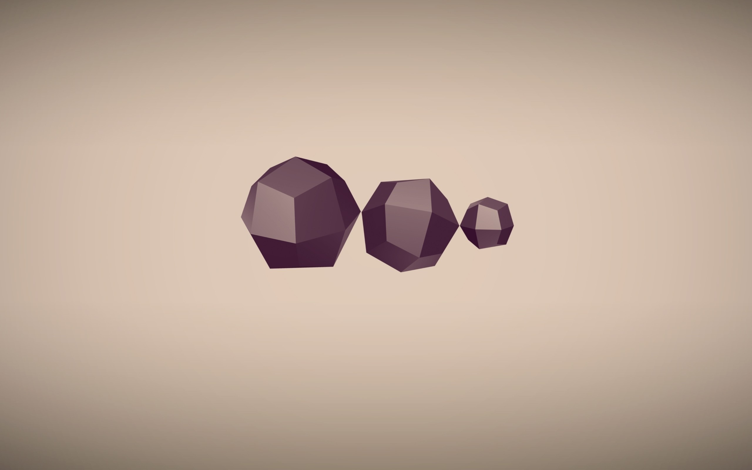 Three geometric shapes on a plain background HD Wallpaper