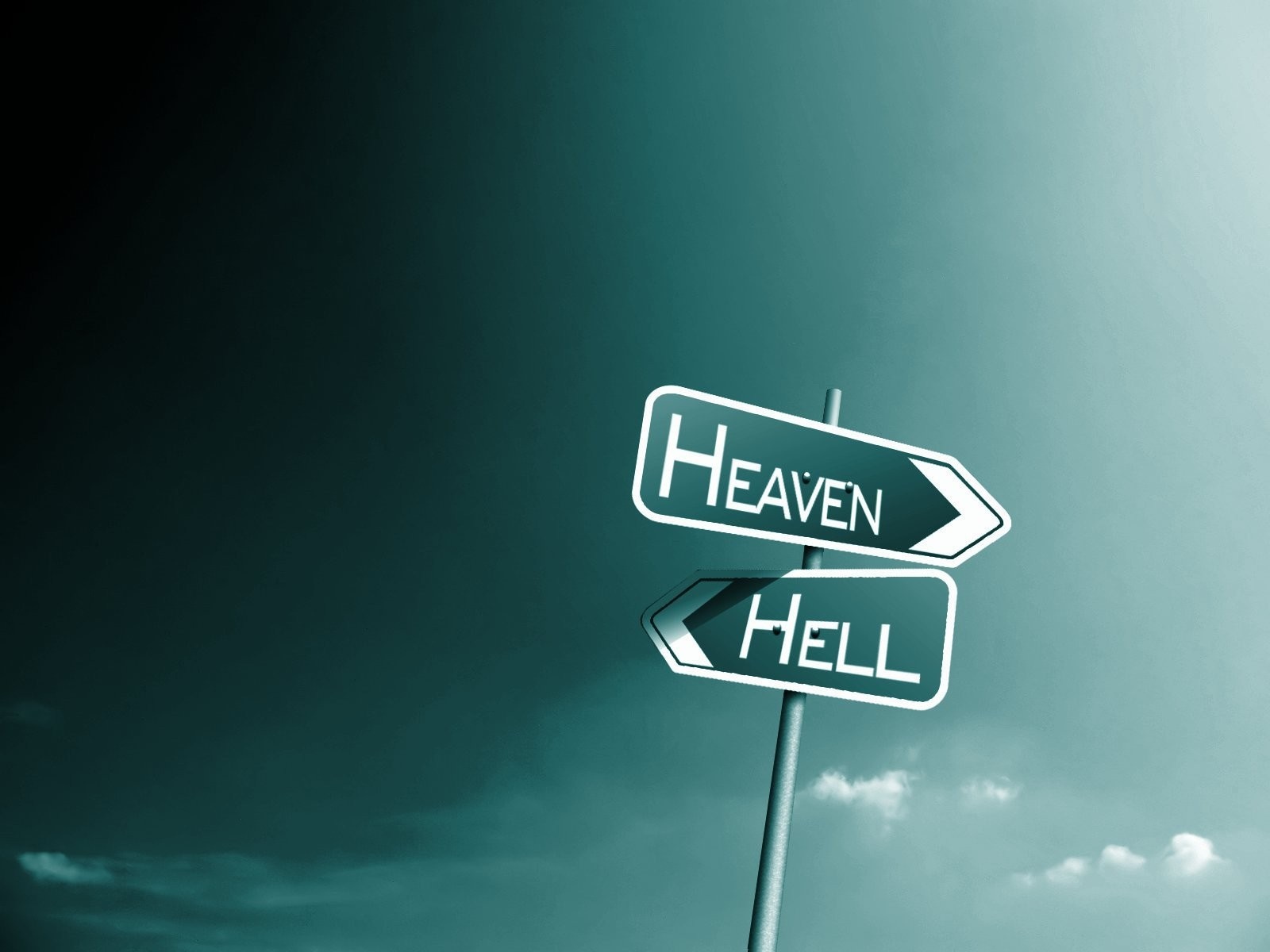 Signpost pointing to Heaven and Hell HD Wallpaper