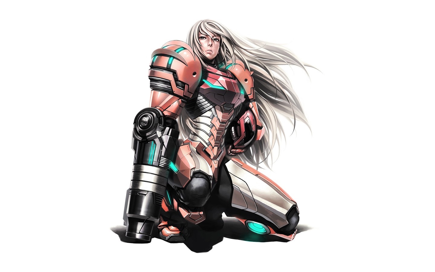 Samus Aran from Metroid in Power Suit HD Wallpaper