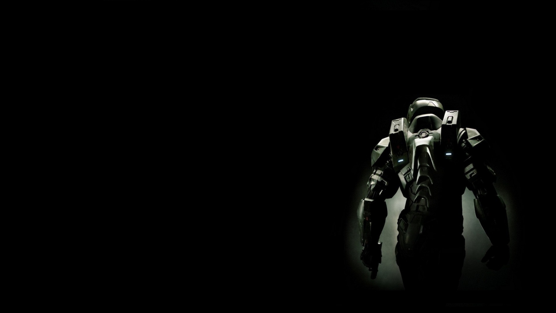 Master Chief from Halo in darkness HD Wallpaper