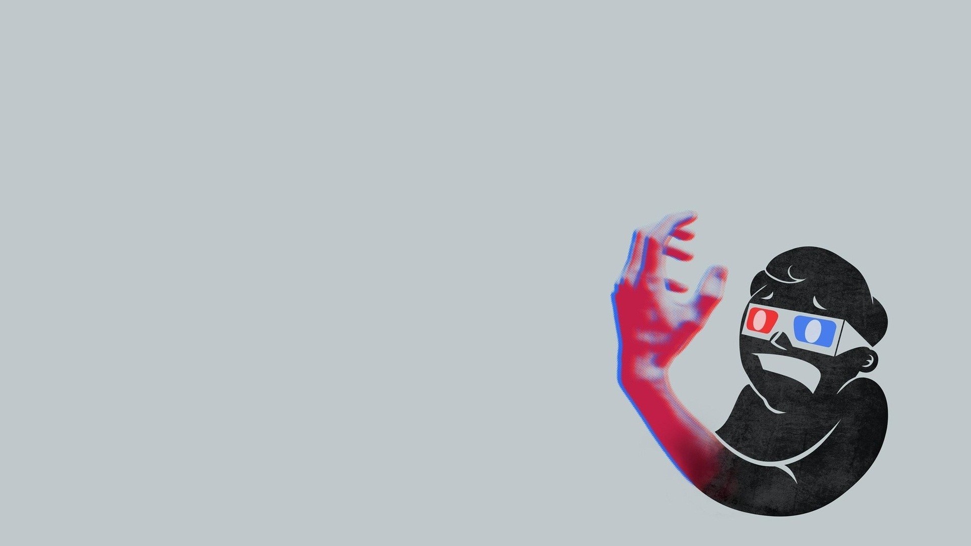Fallout Vault Boy with 3D glasses and hand HD Wallpaper