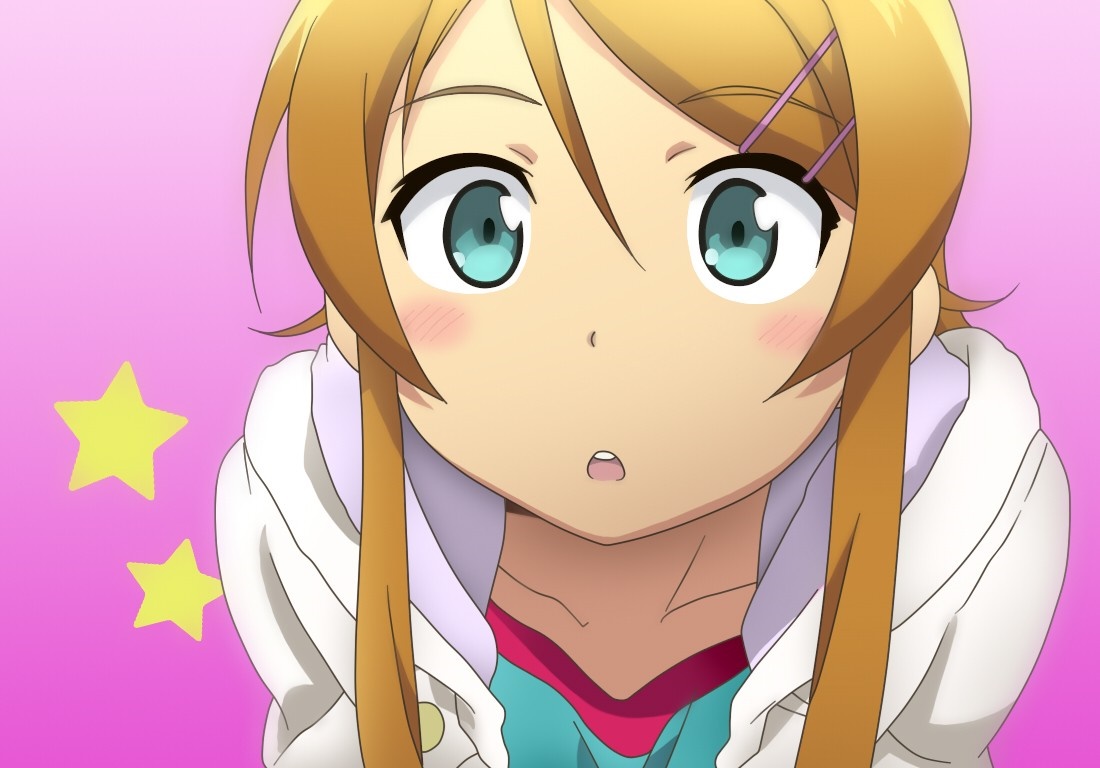 Anime girl with blonde hair and blue eyes HD Wallpaper