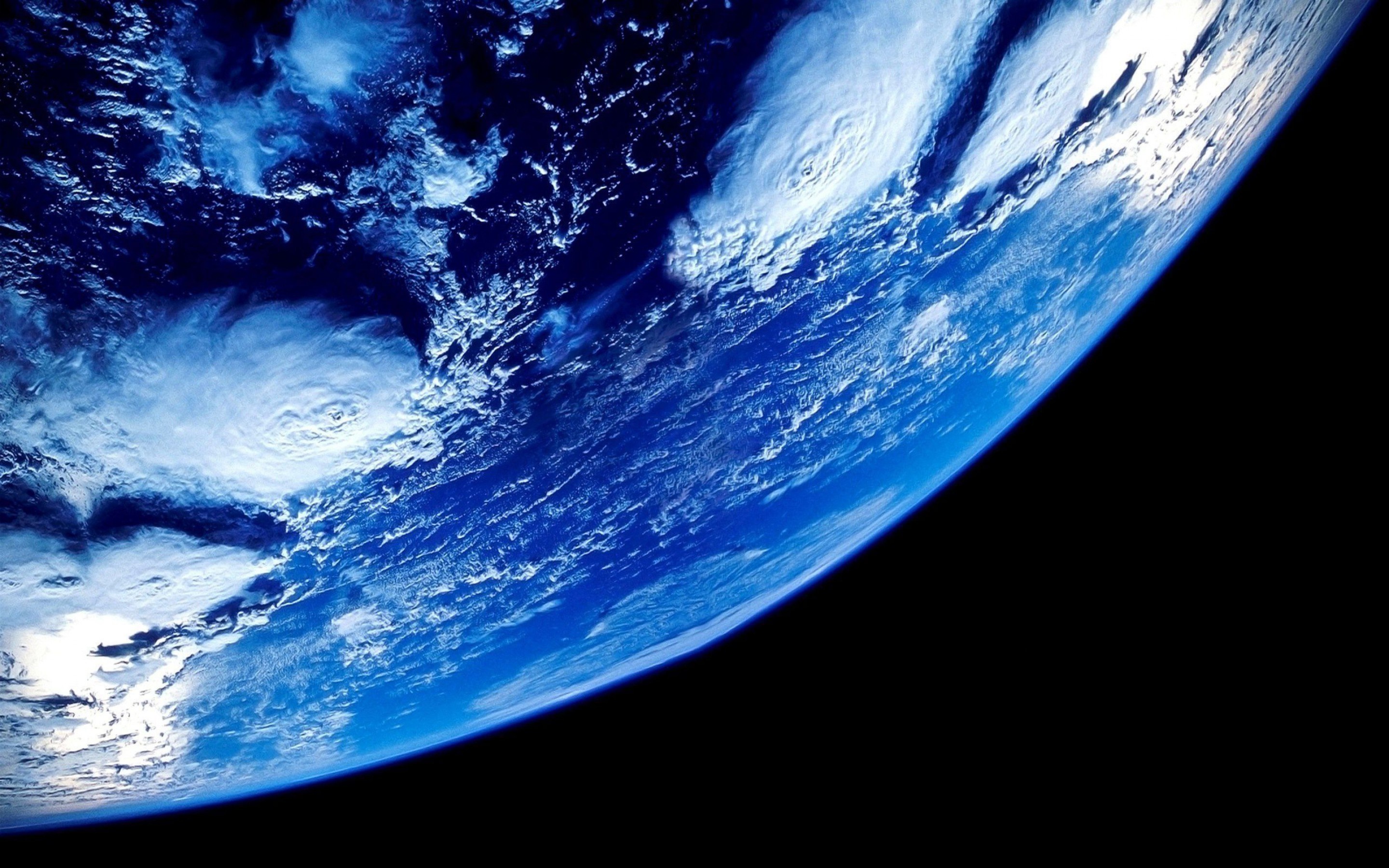 Earth from space with clouds HD Wallpaper