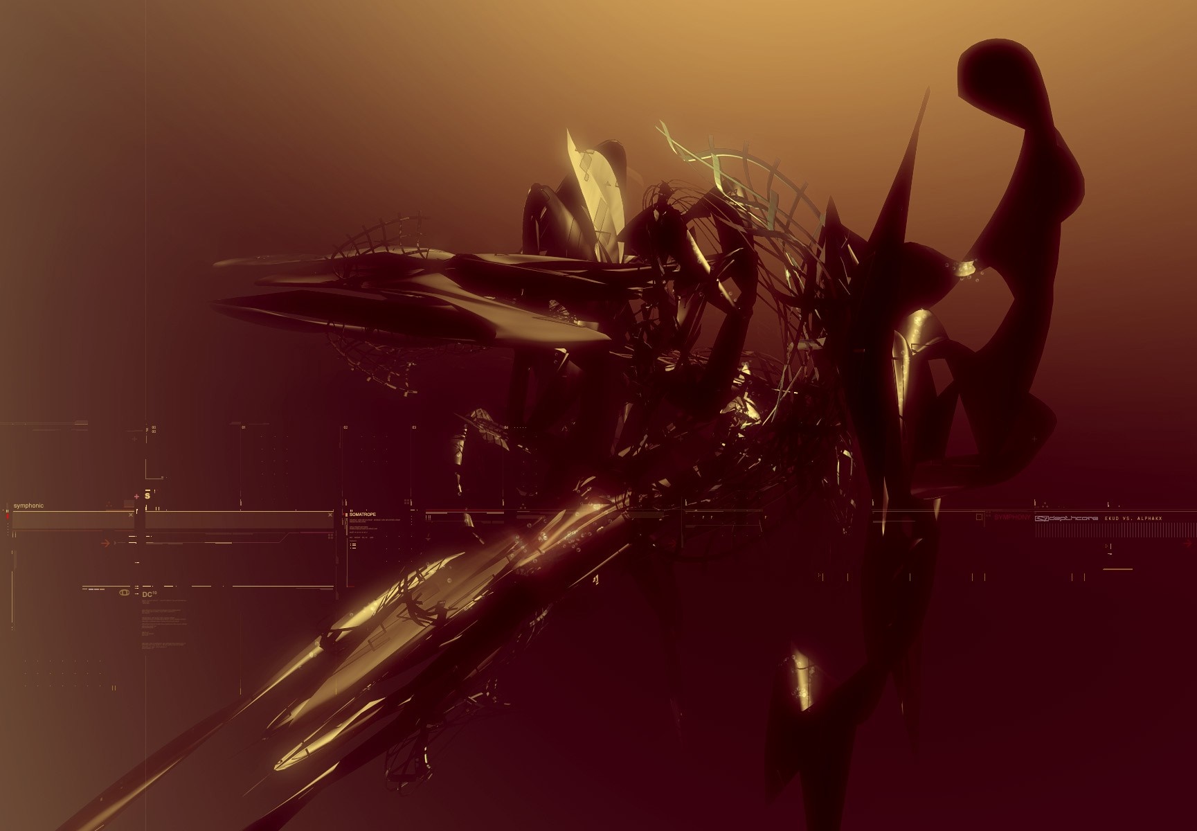 Abstract digital illustration by Justin Maller HD Wallpaper