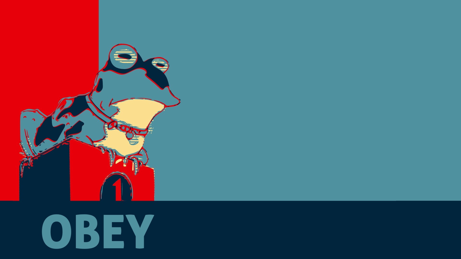 Hypnotoad from Futurama Obey poster HD Wallpaper
