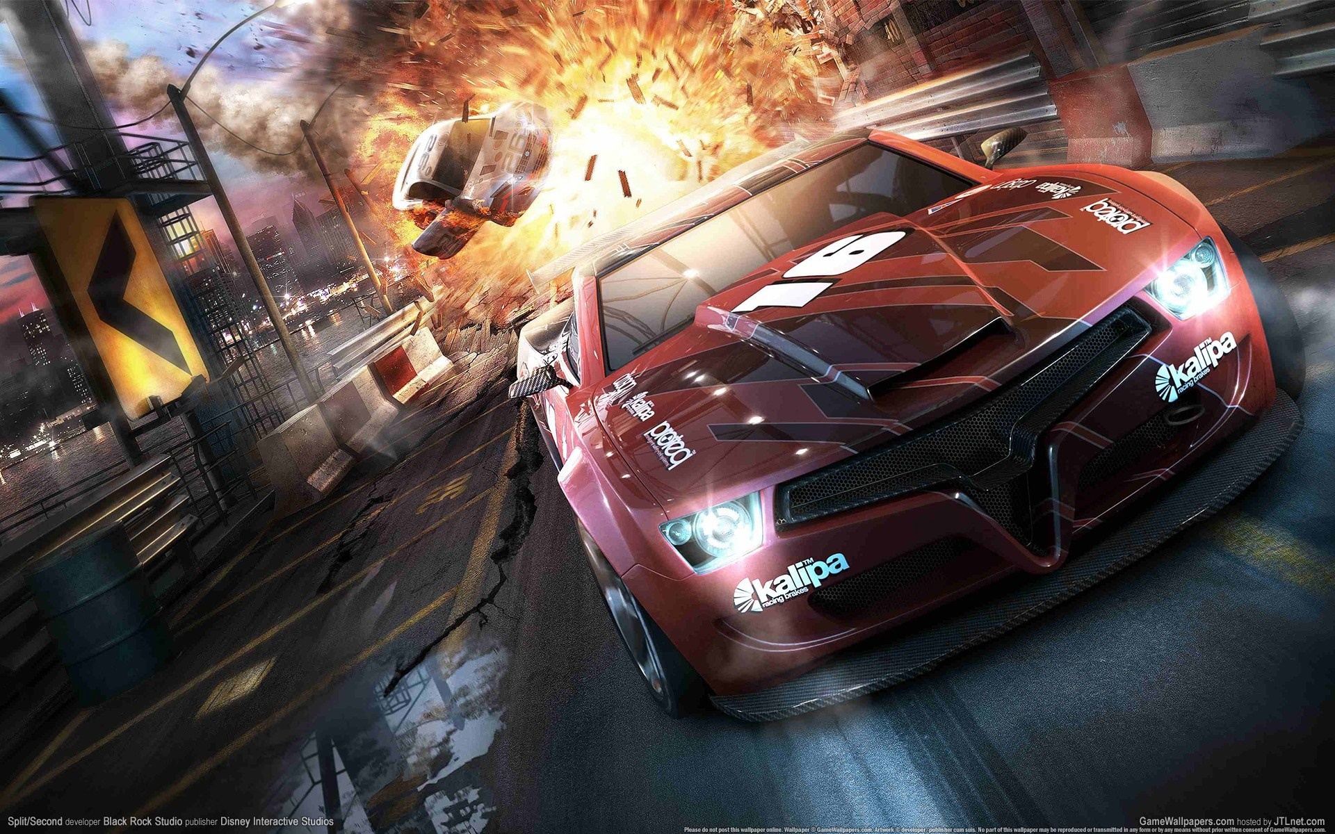 Split/Second racing game car explosion HD Wallpaper