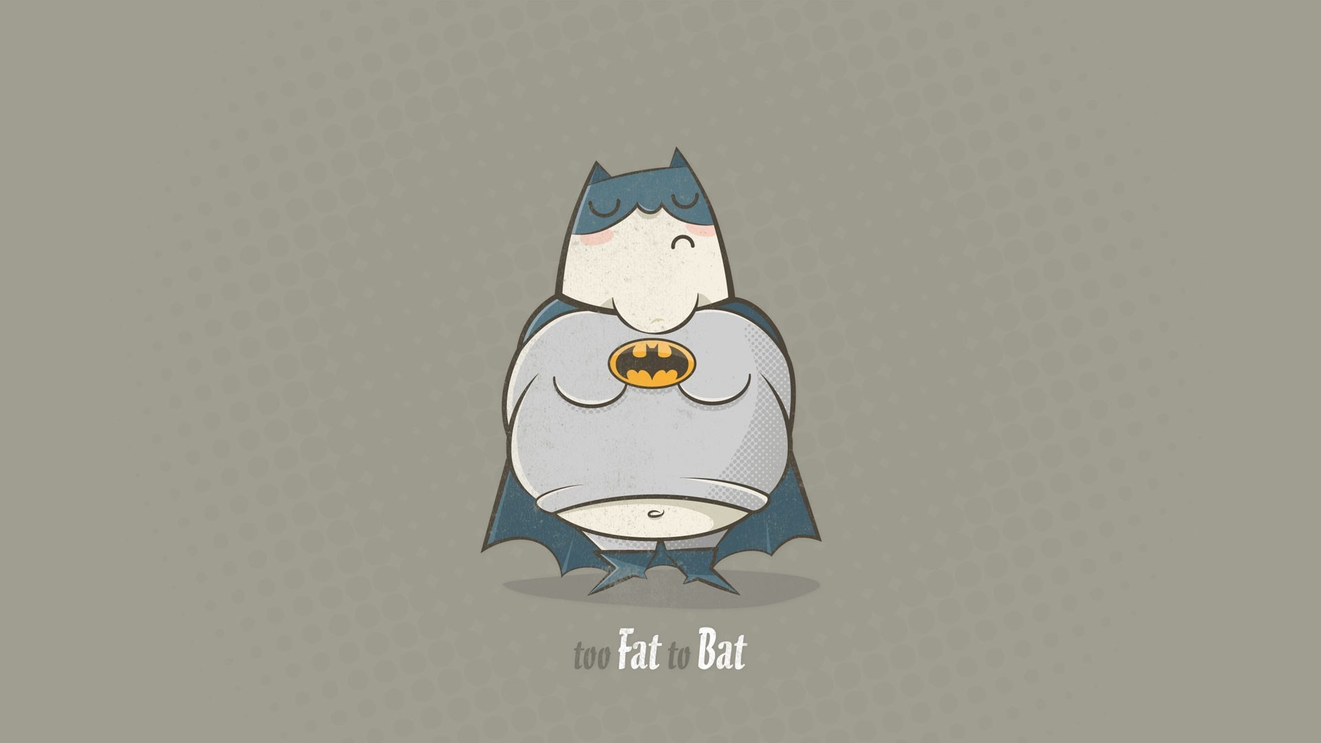 Fat Batman illustration HD Wallpaper