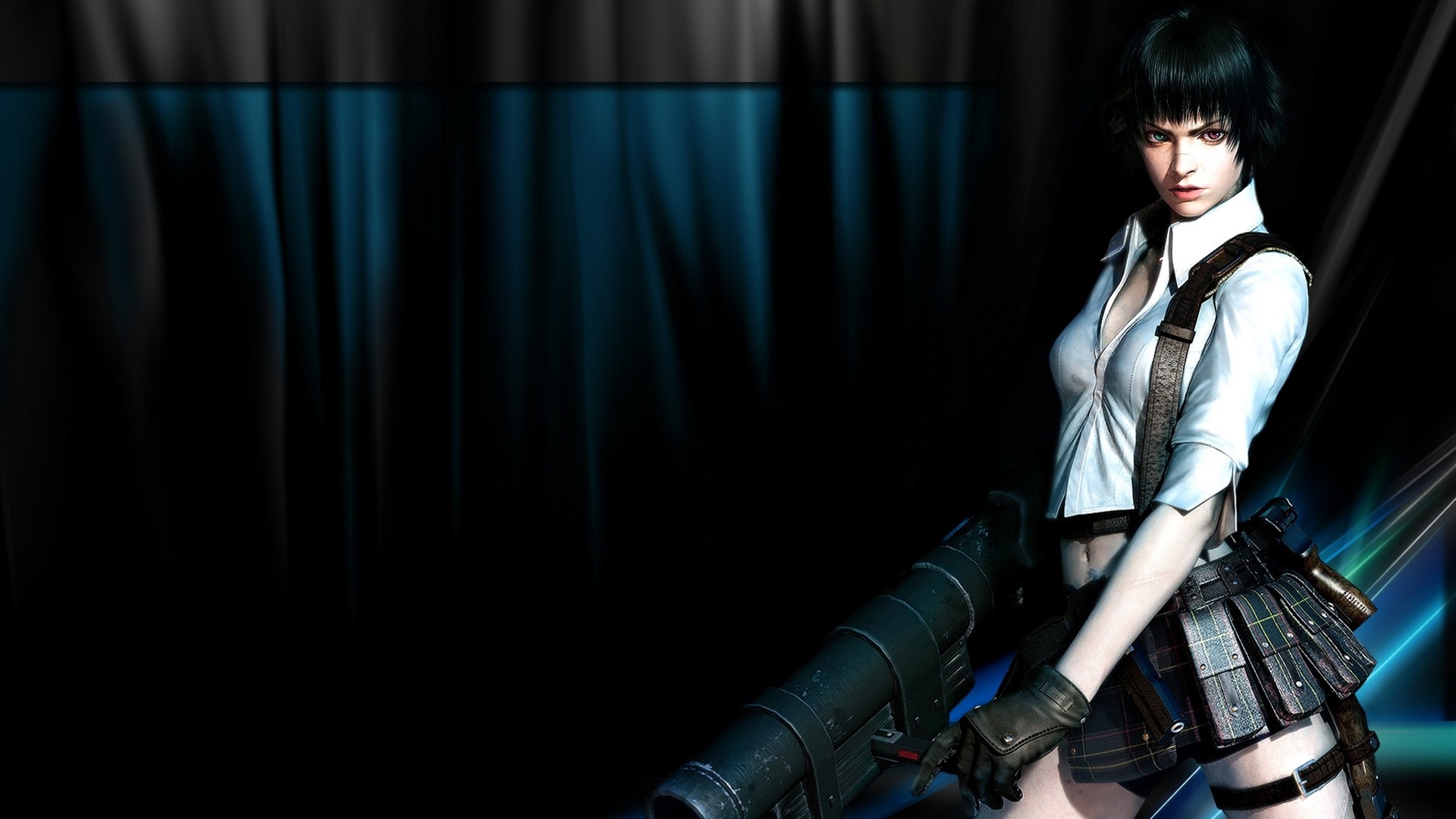 Lady from Devil May Cry holding a weapon HD Wallpaper
