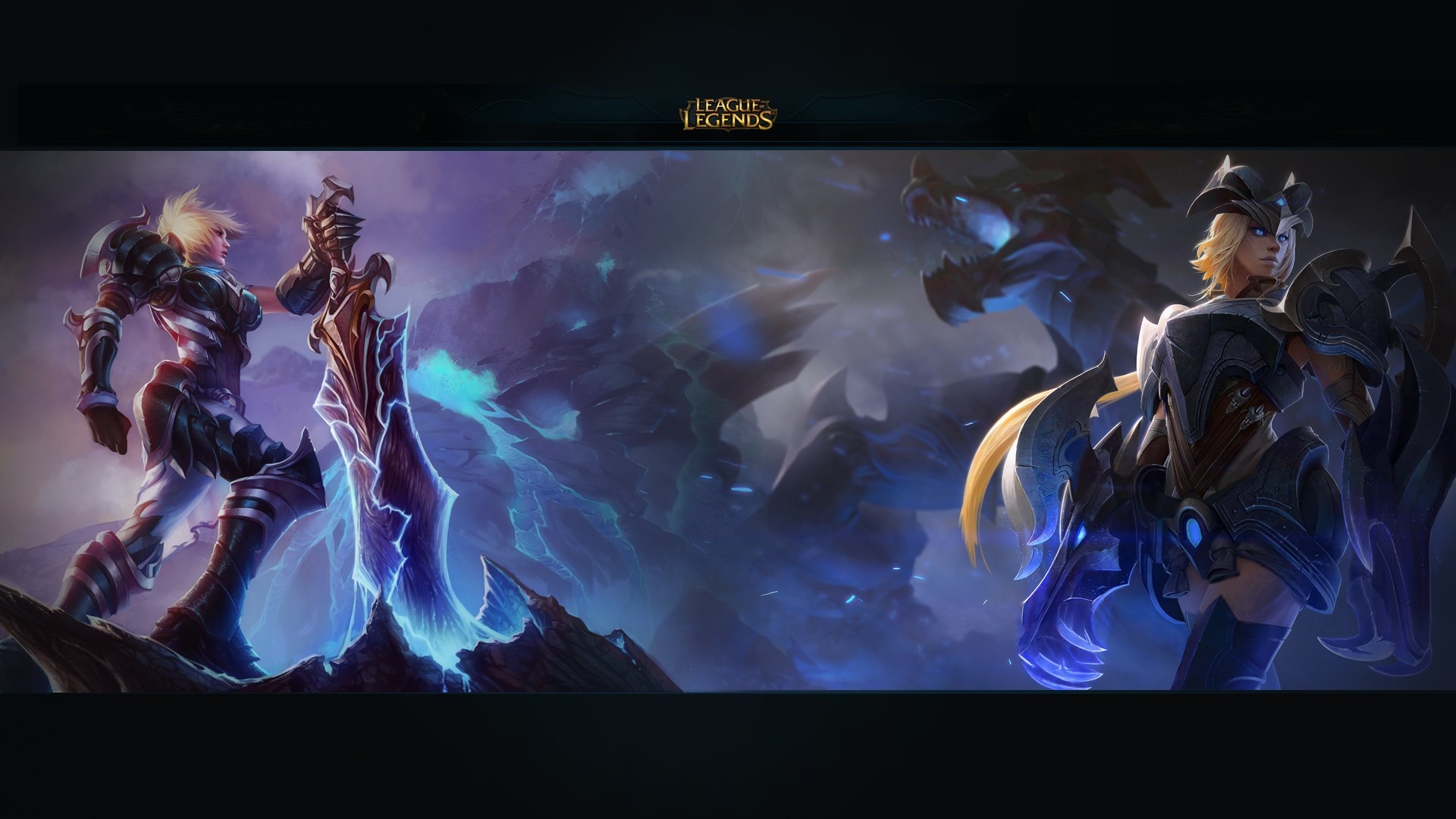 Riven and Shyvana from League of Legends HD Wallpaper