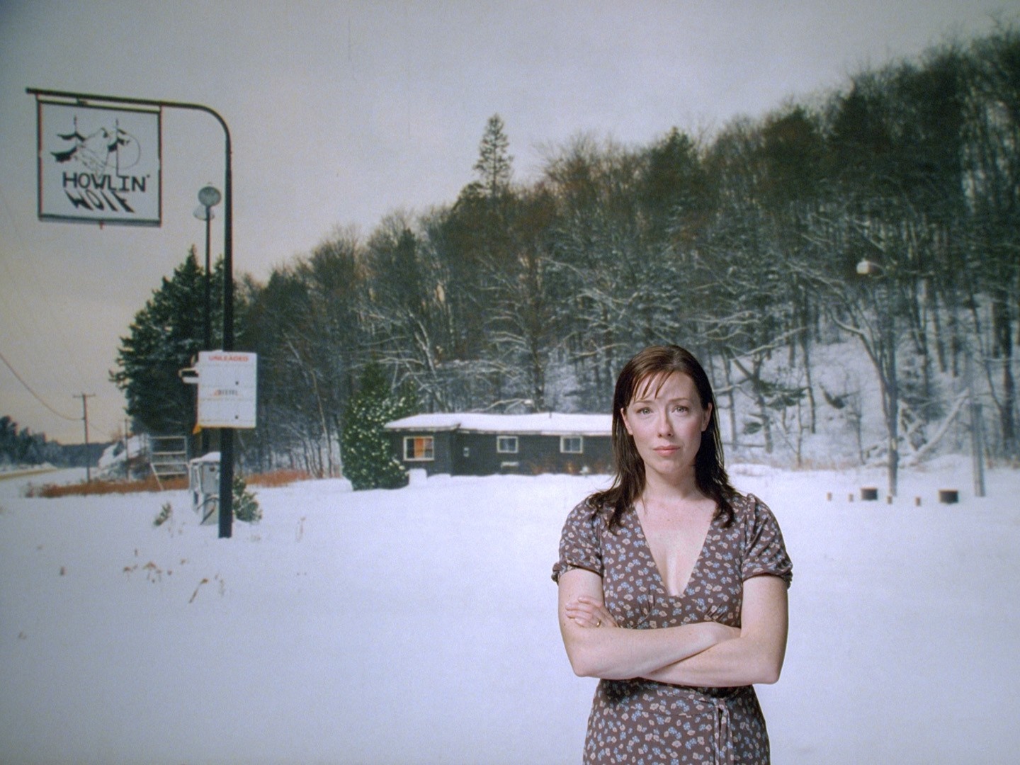 Molly Parker in a snowy landscape HD Wallpaper