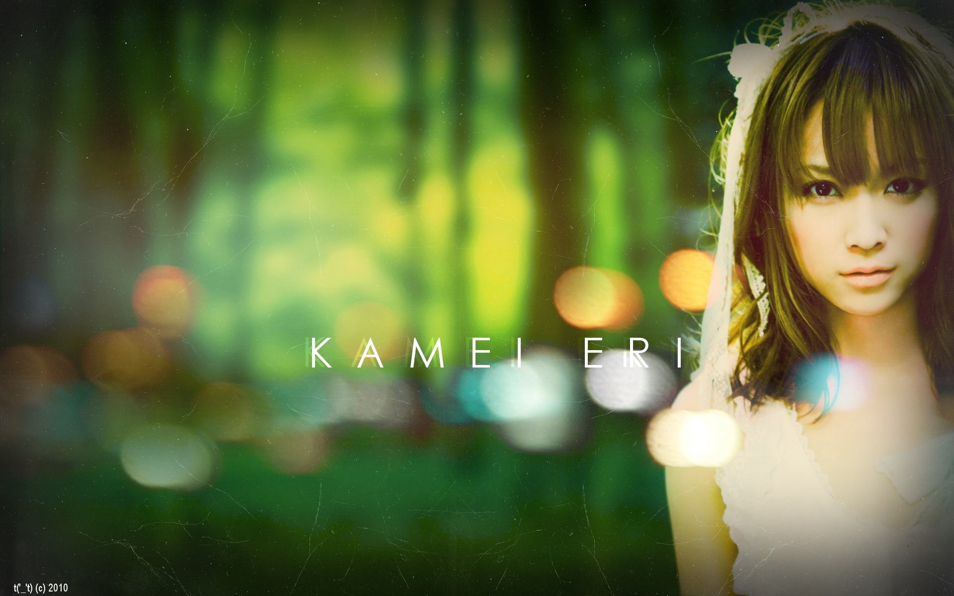 Eri Kamei portrait with bokeh background HD Wallpaper