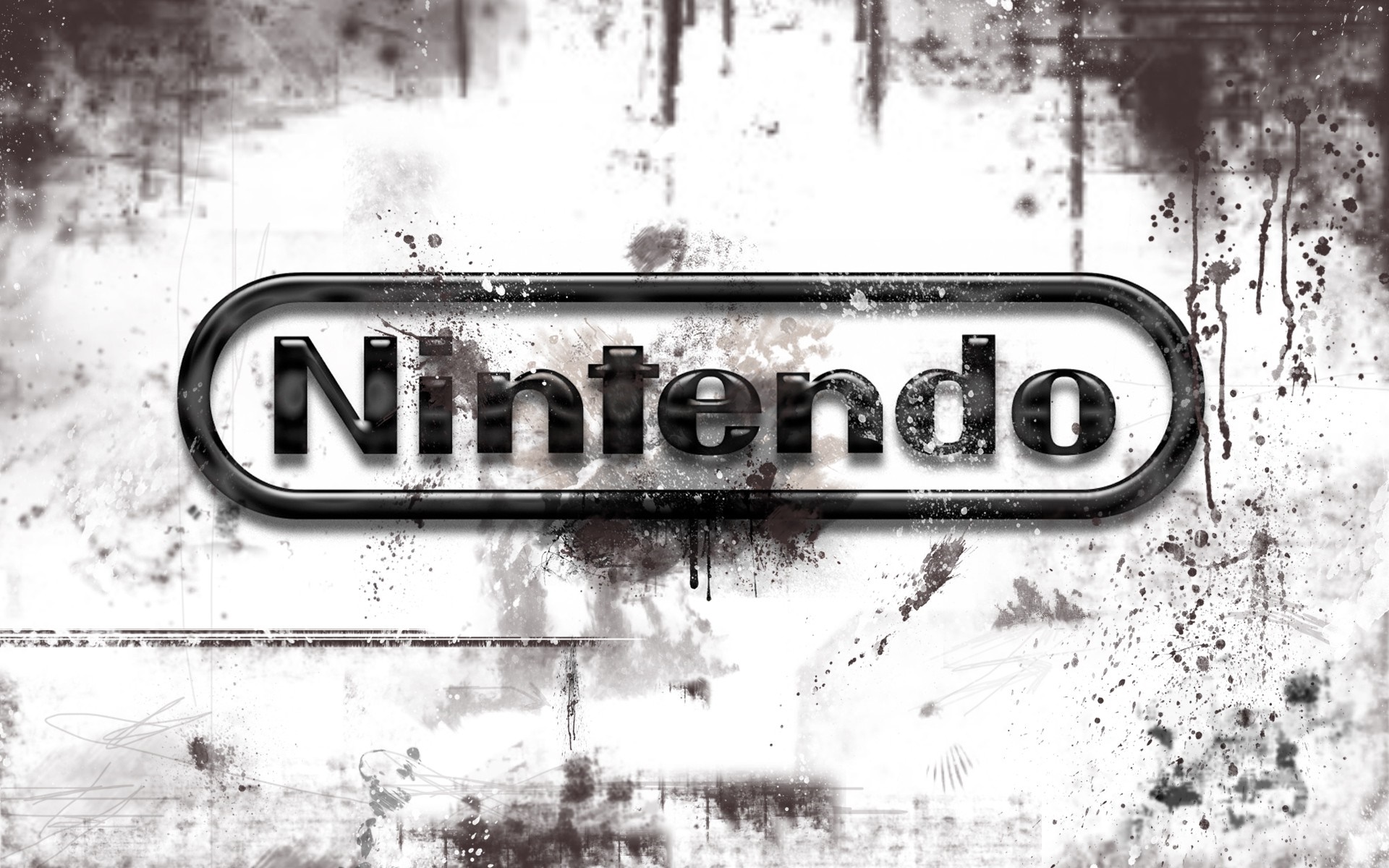 Nintendo logo on a grunge background HD Wallpaper